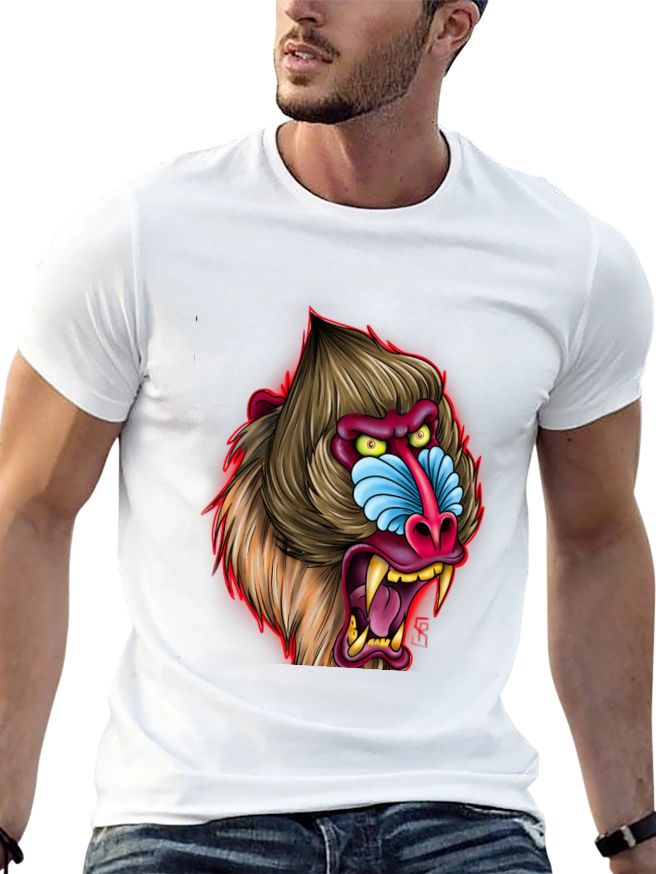 Mandrill Graphic Tee - Bold Primate Design