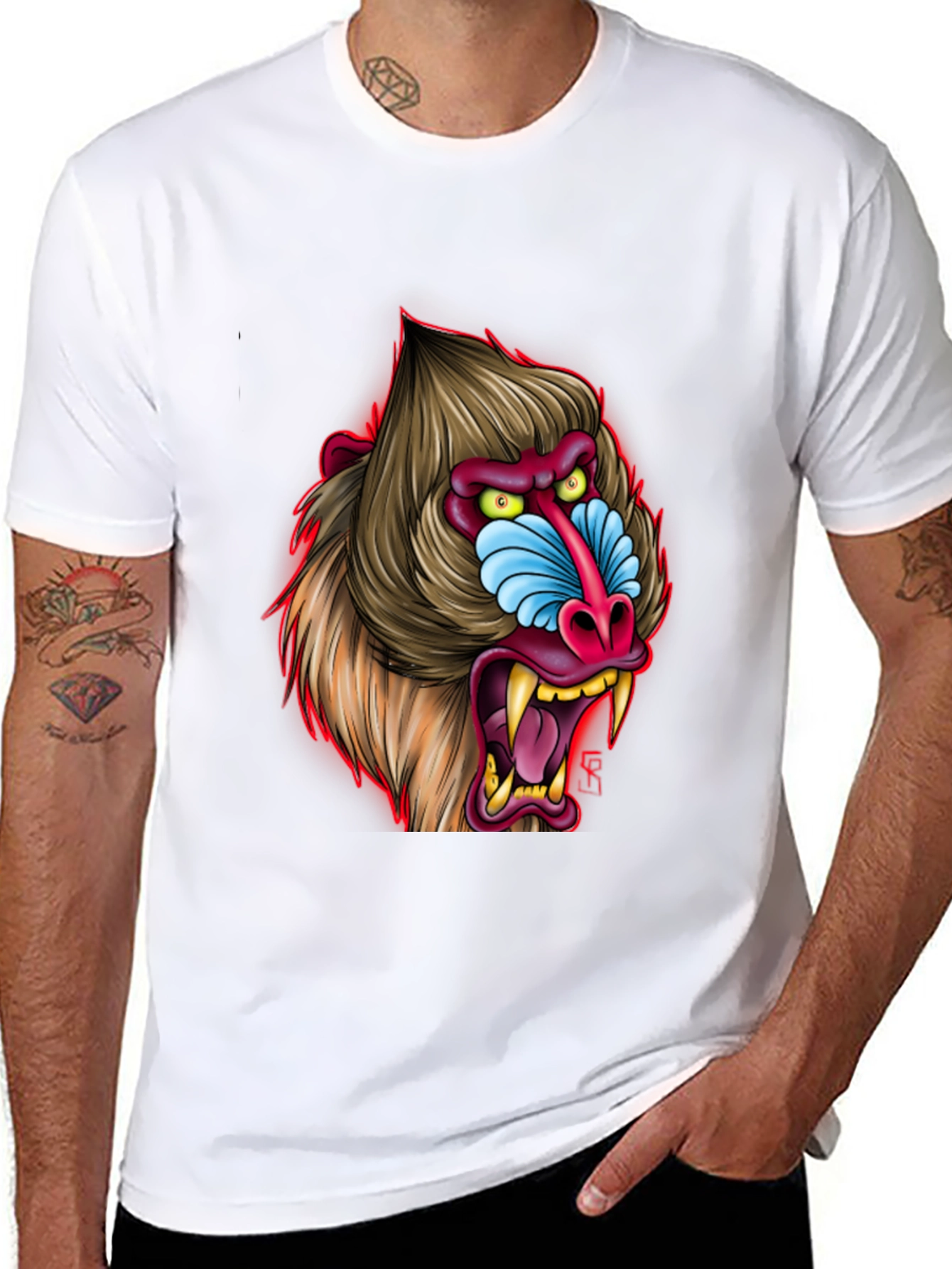 Mandrill Graphic Tee - Bold Primate Design