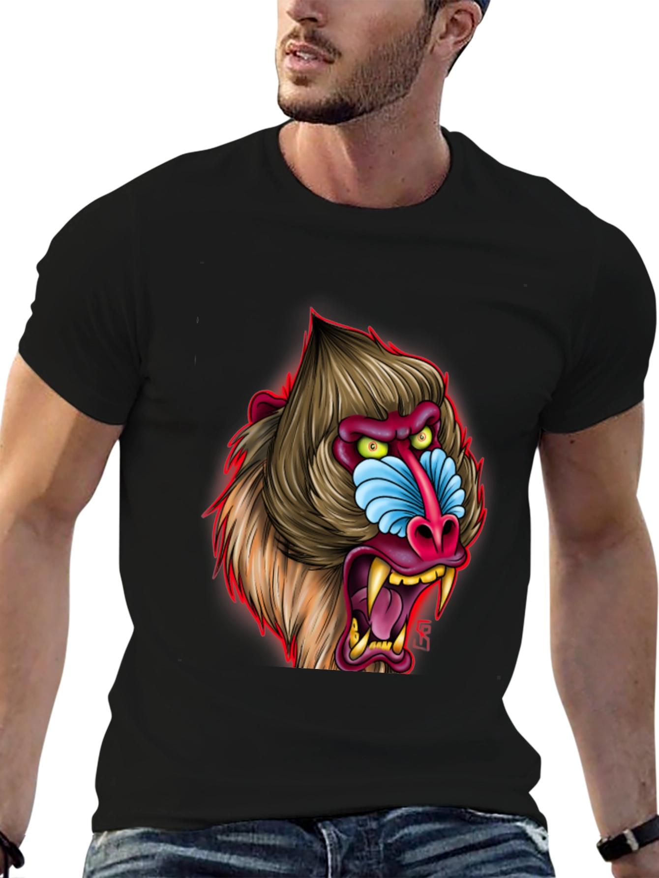 Mandrill Graphic Tee - Bold Primate Design