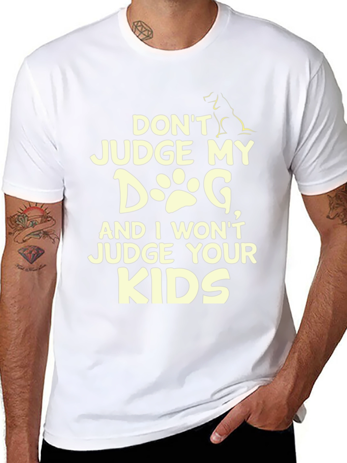 Dont Judge My Dog T-Shirt - Novelty Tee