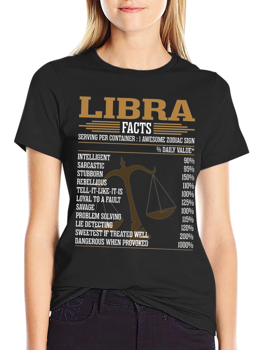 Libra Zodiac Sign Facts T-Shirt