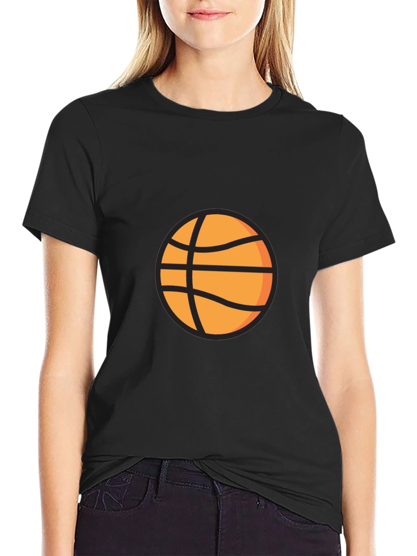 Black Basketball Graphic Tee - Casual Style