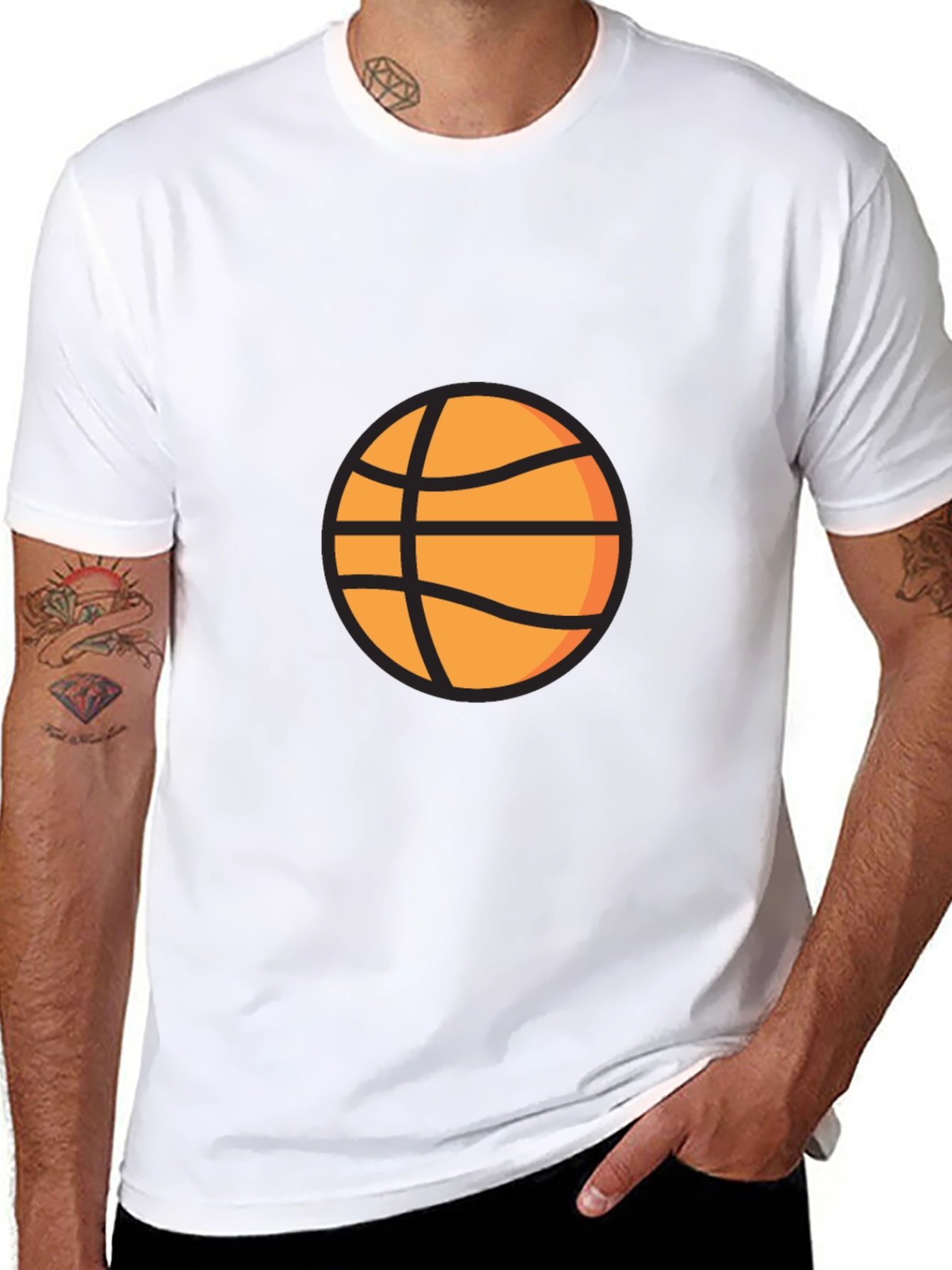 Black Basketball Graphic Tee - Casual Style