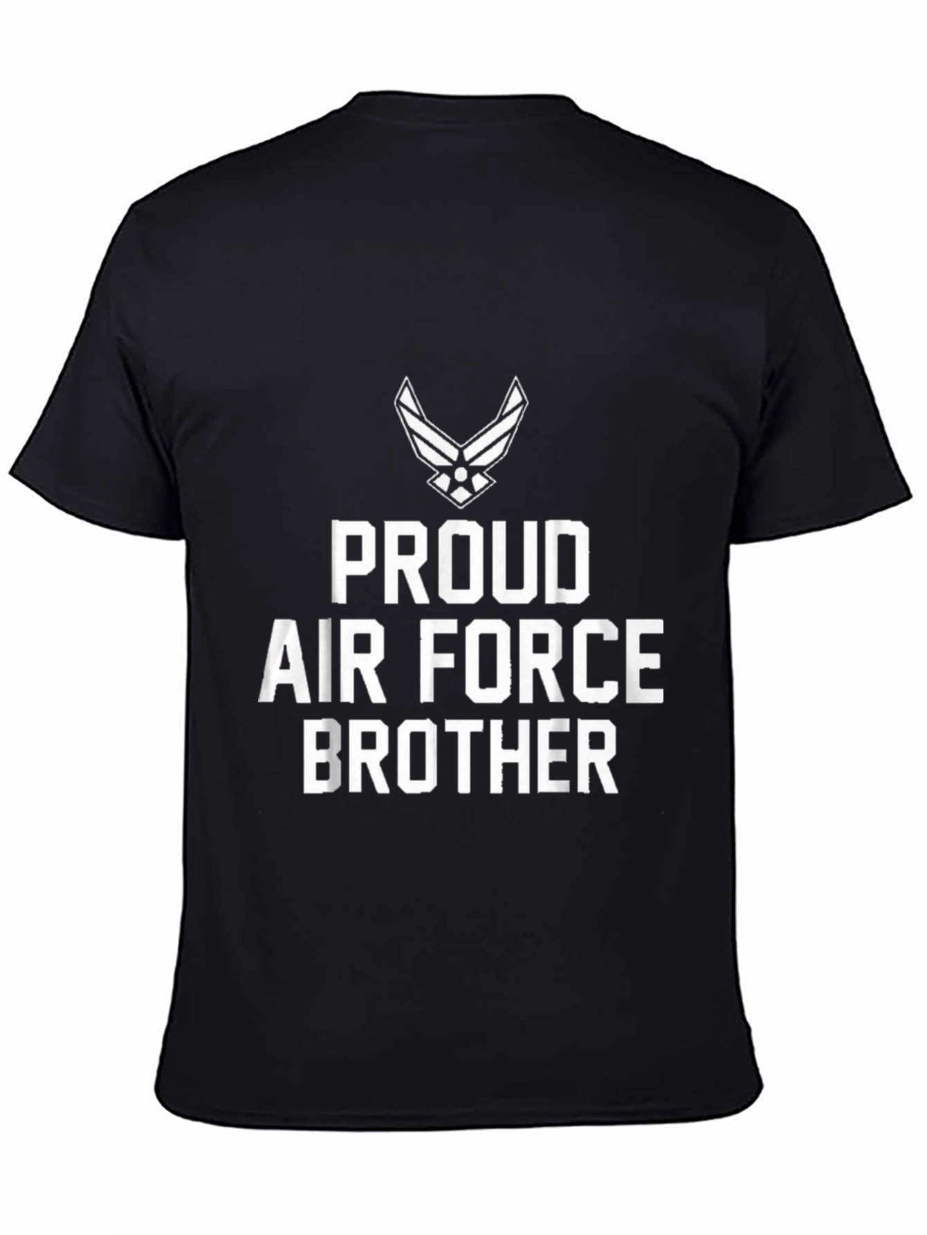 Proud Air Force Brother Black Graphic Tee