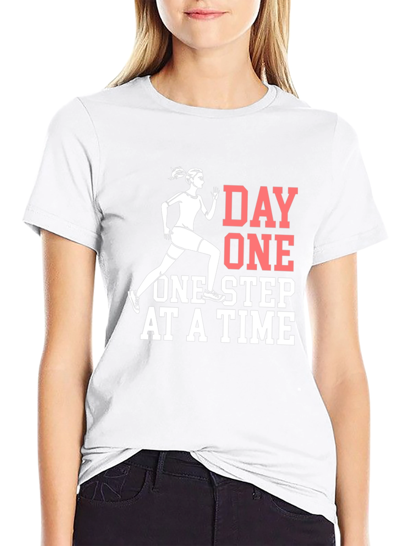 Day One Running T-Shirt - Motivational Workout Tee