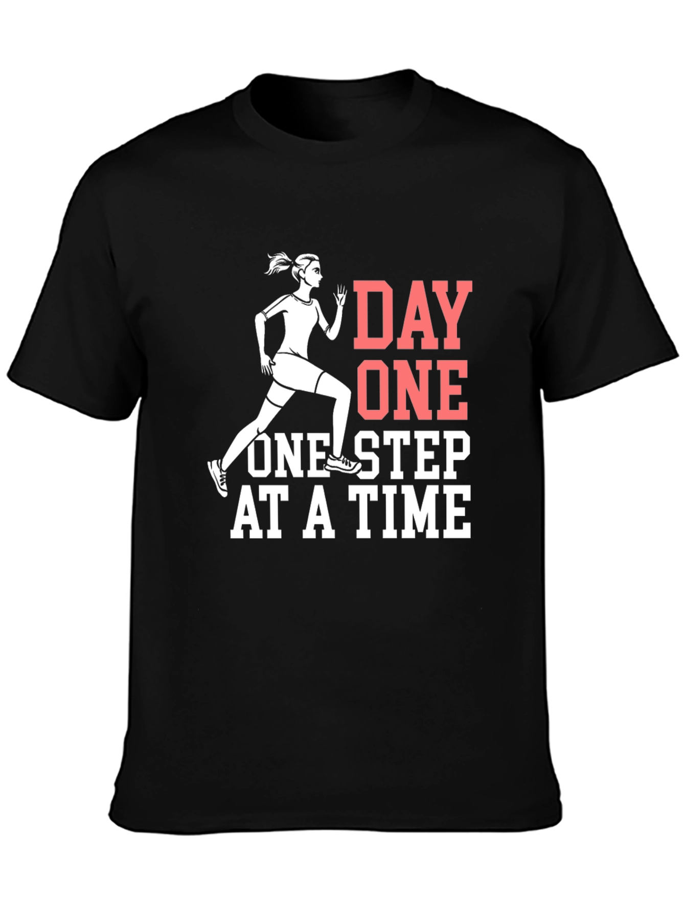 Day One Running T-Shirt - Motivational Workout Tee