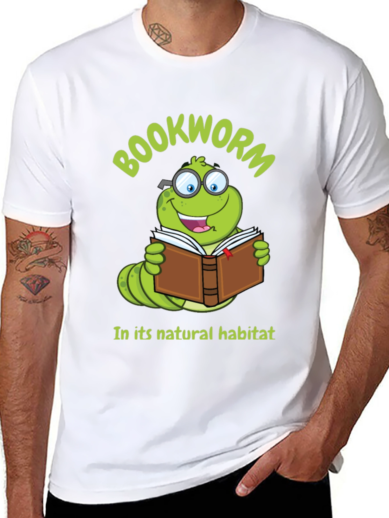 Bookworm T-Shirt - Natural Habitat Reader Tee