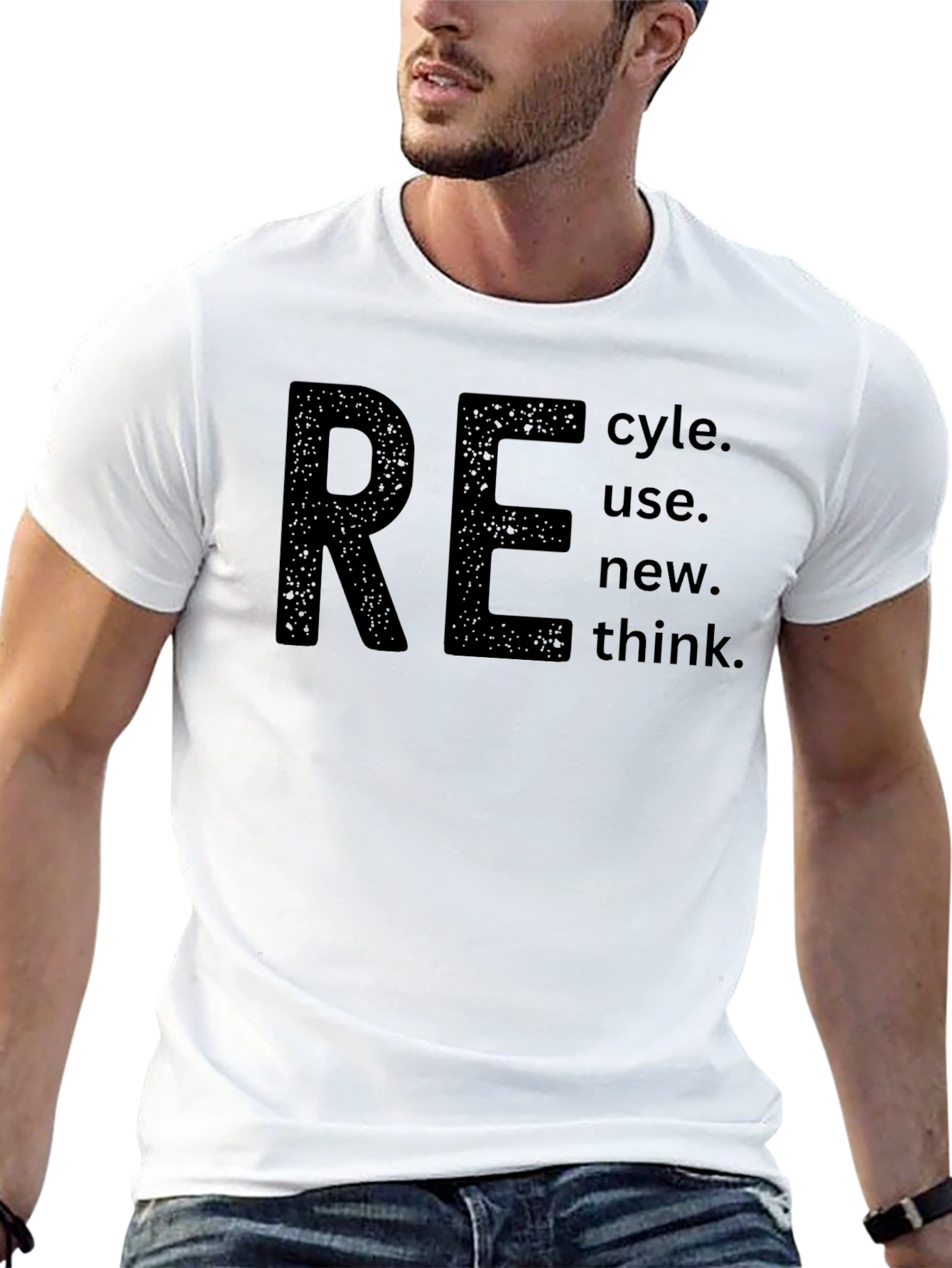Eco-Conscious RE Graphic Tee - Recycle Reuse Rethink