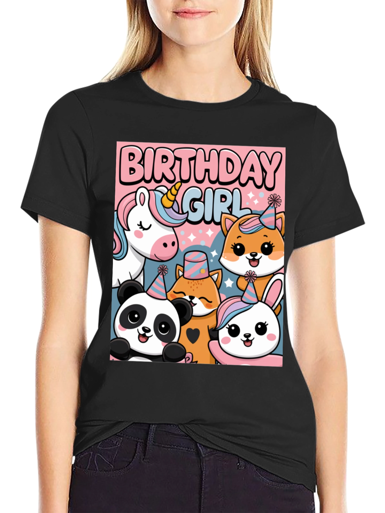 Birthday Girl Animal Party T-Shirt