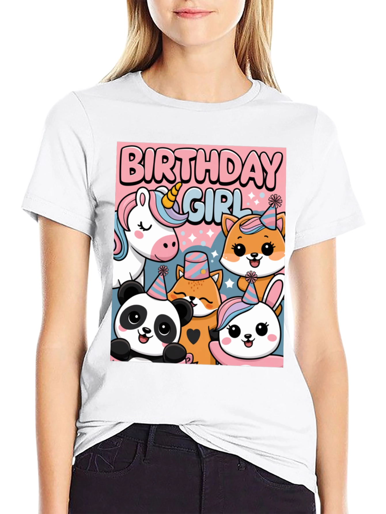 Birthday Girl Animal Party T-Shirt