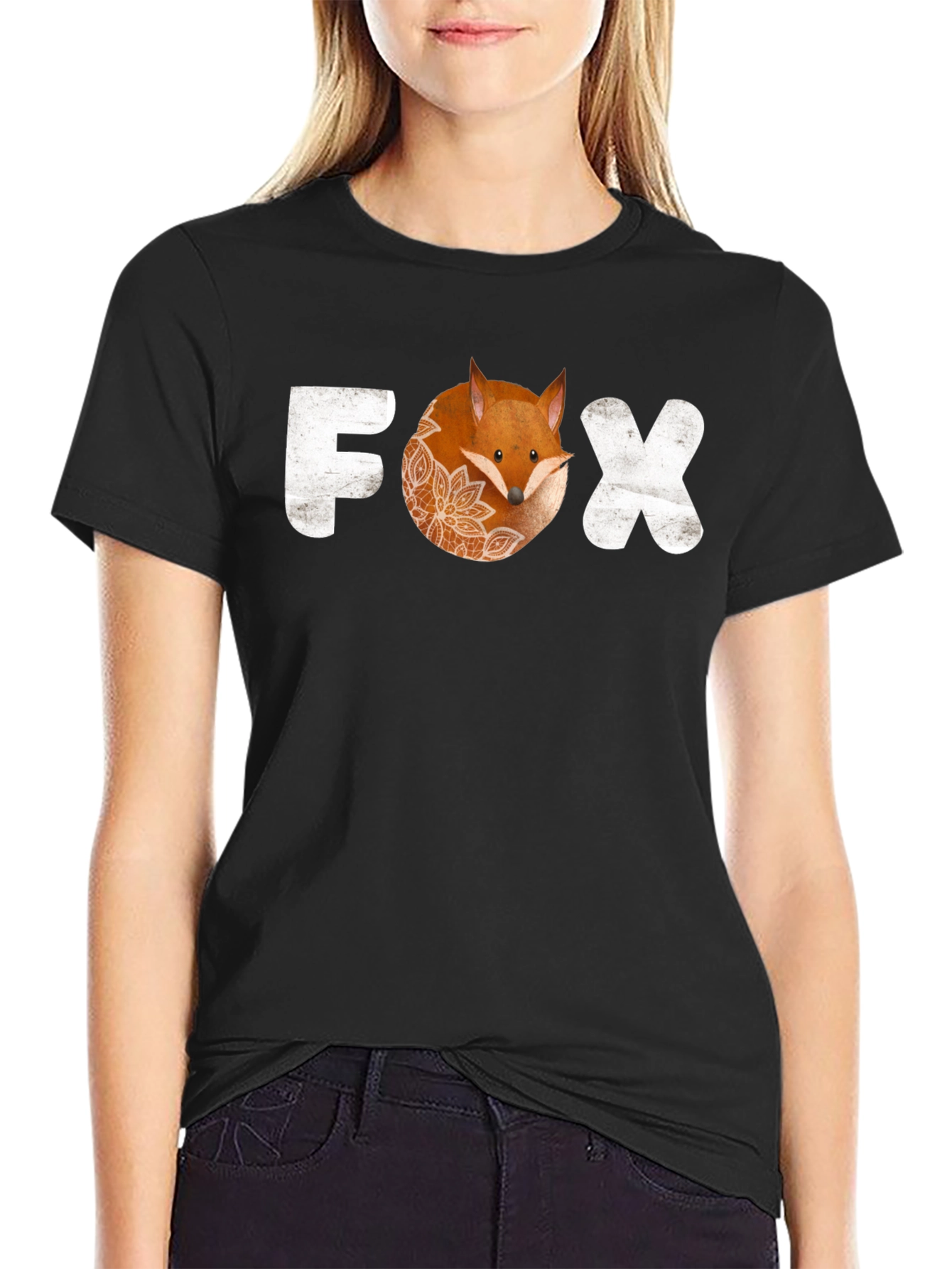 Fox Graphic T-Shirt - Trendy Animal Print Tee