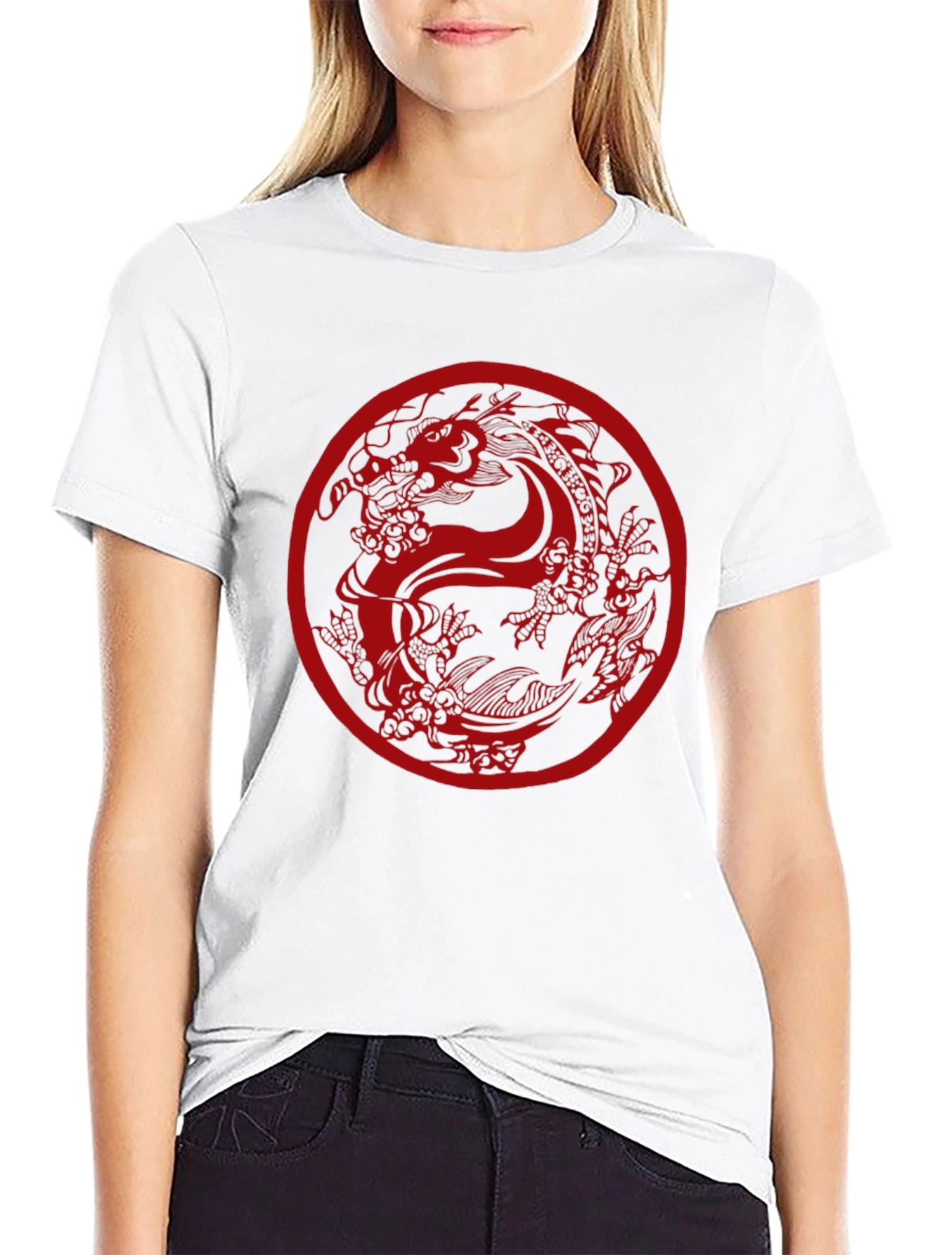 Dragon Circle Graphic Tee - Classic Black