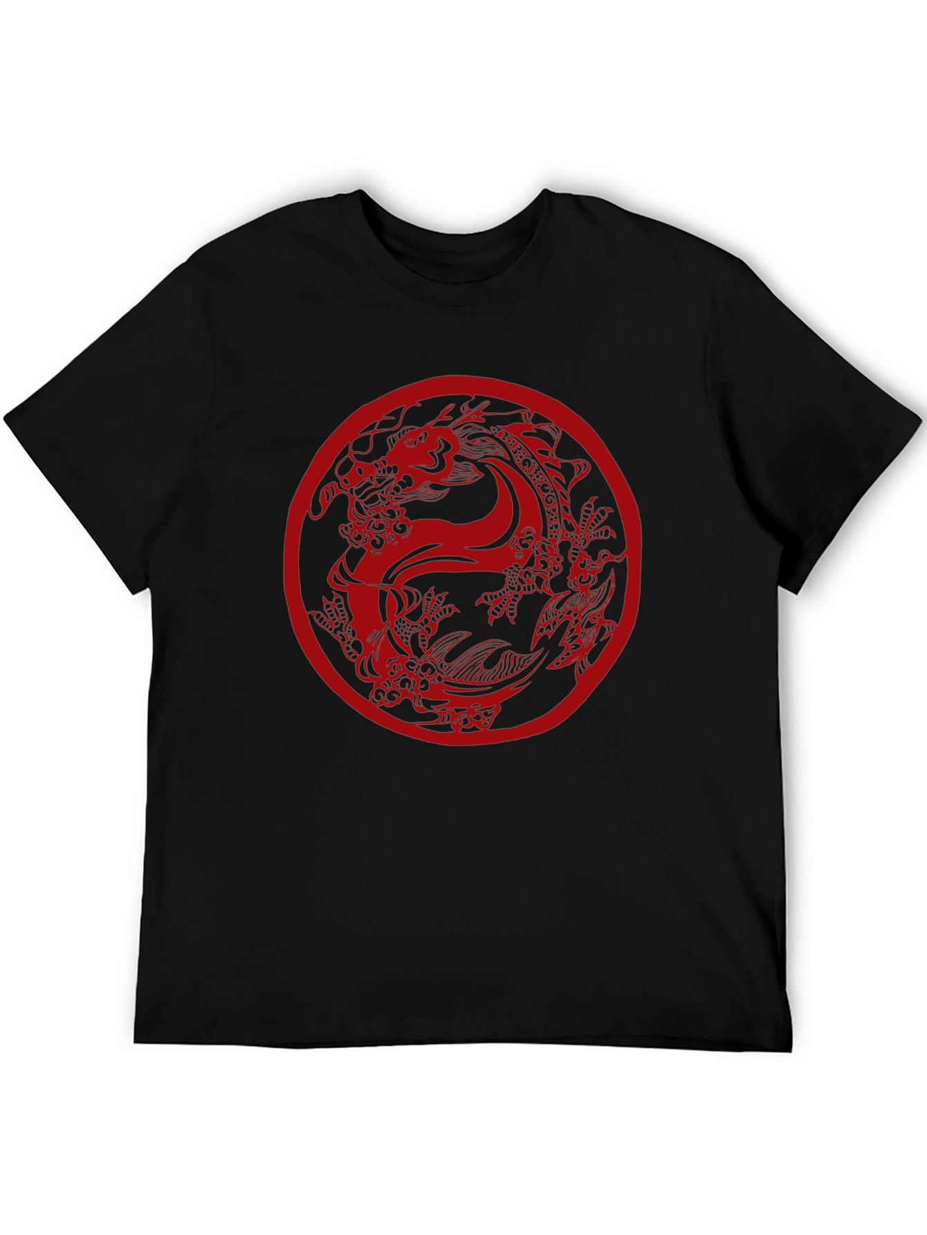 Dragon Circle Graphic Tee - Classic Black