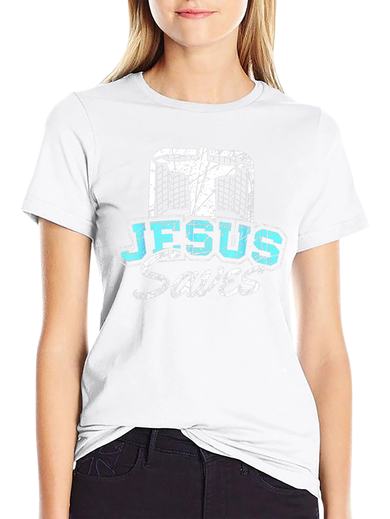 Jesus Saves Soccer Graphic T-Shirt