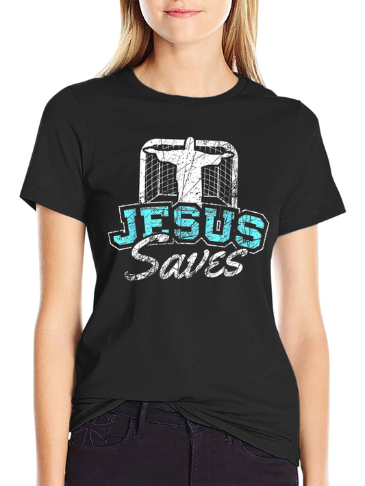 Jesus Saves Soccer Graphic T-Shirt