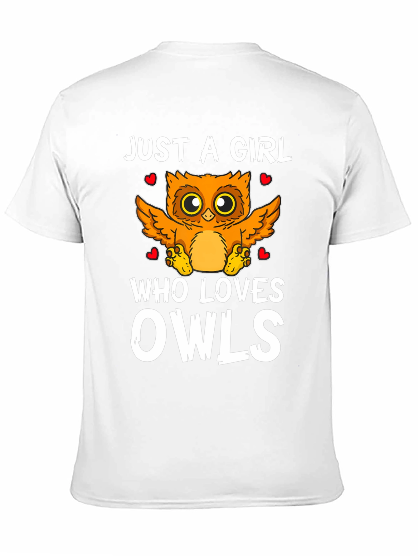 Just a Girl Who Loves Owls Black T-Shirt