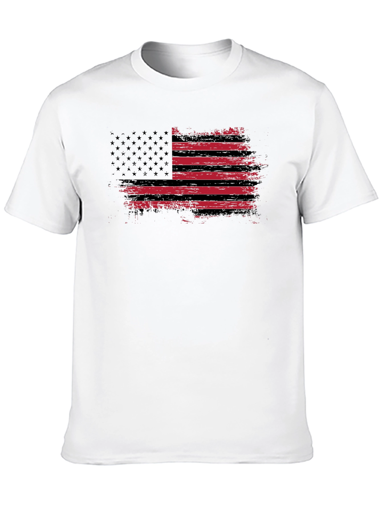 Distressed American Flag Graphic T-Shirt