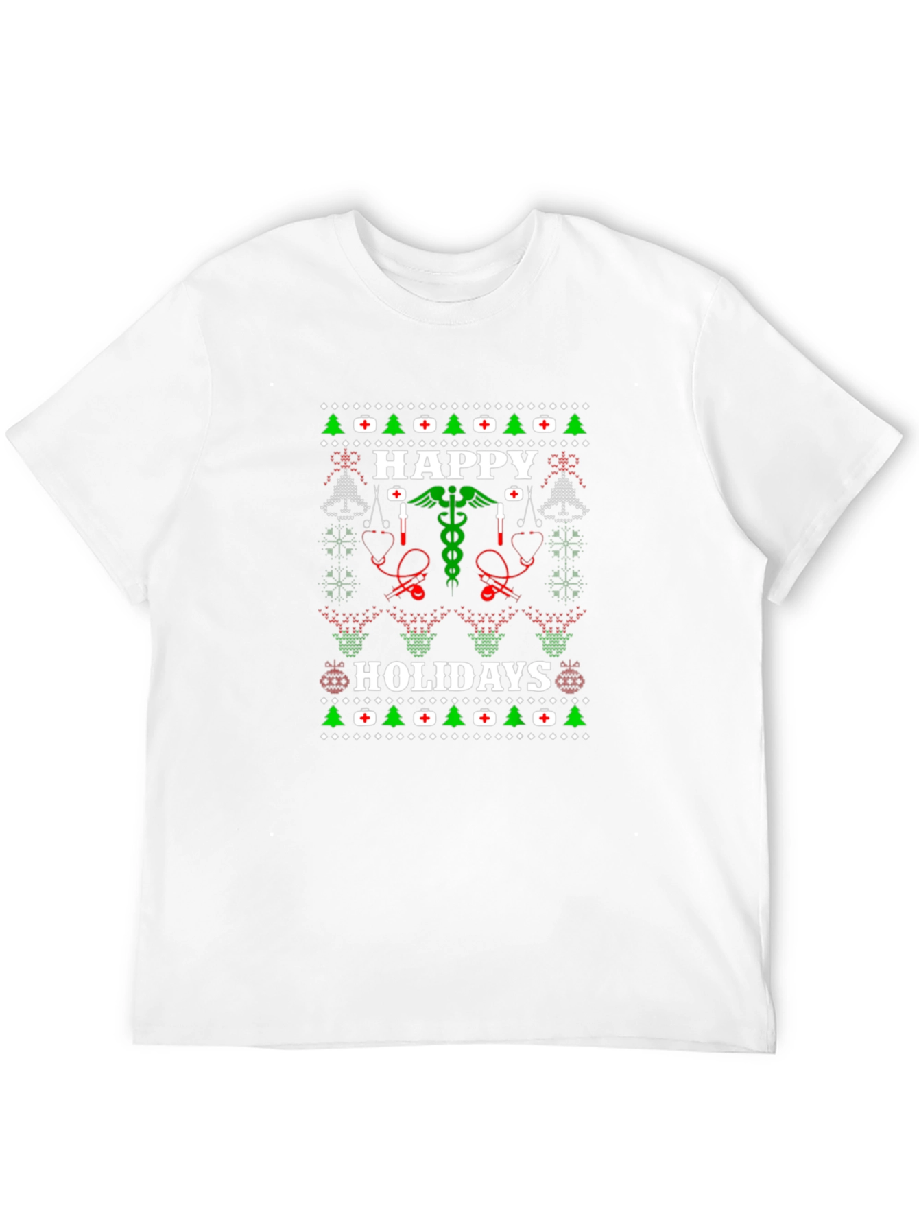 Happy Holidays Medical Ugly Christmas T-Shirt