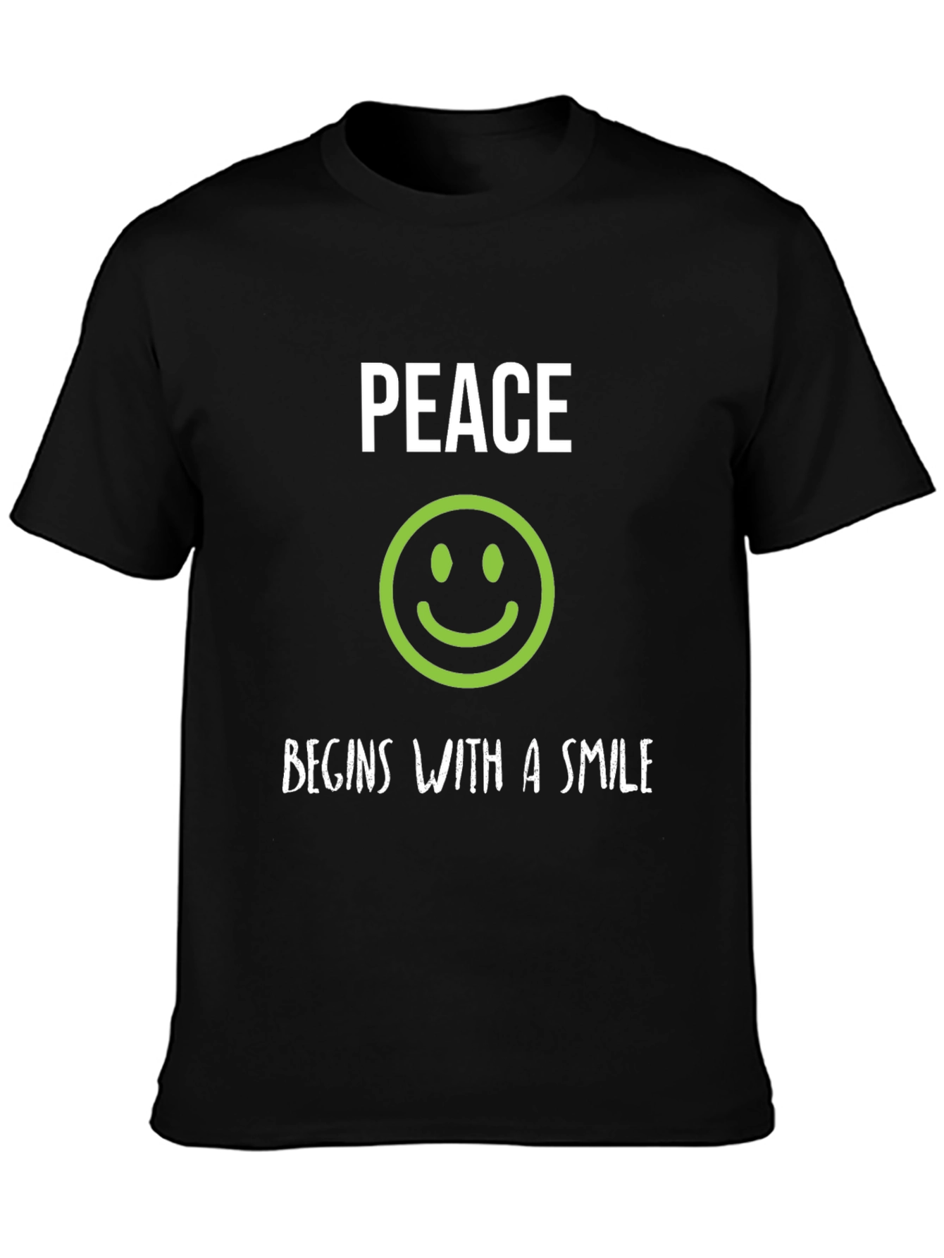 Peace Begins With A Smile Graphic Tee