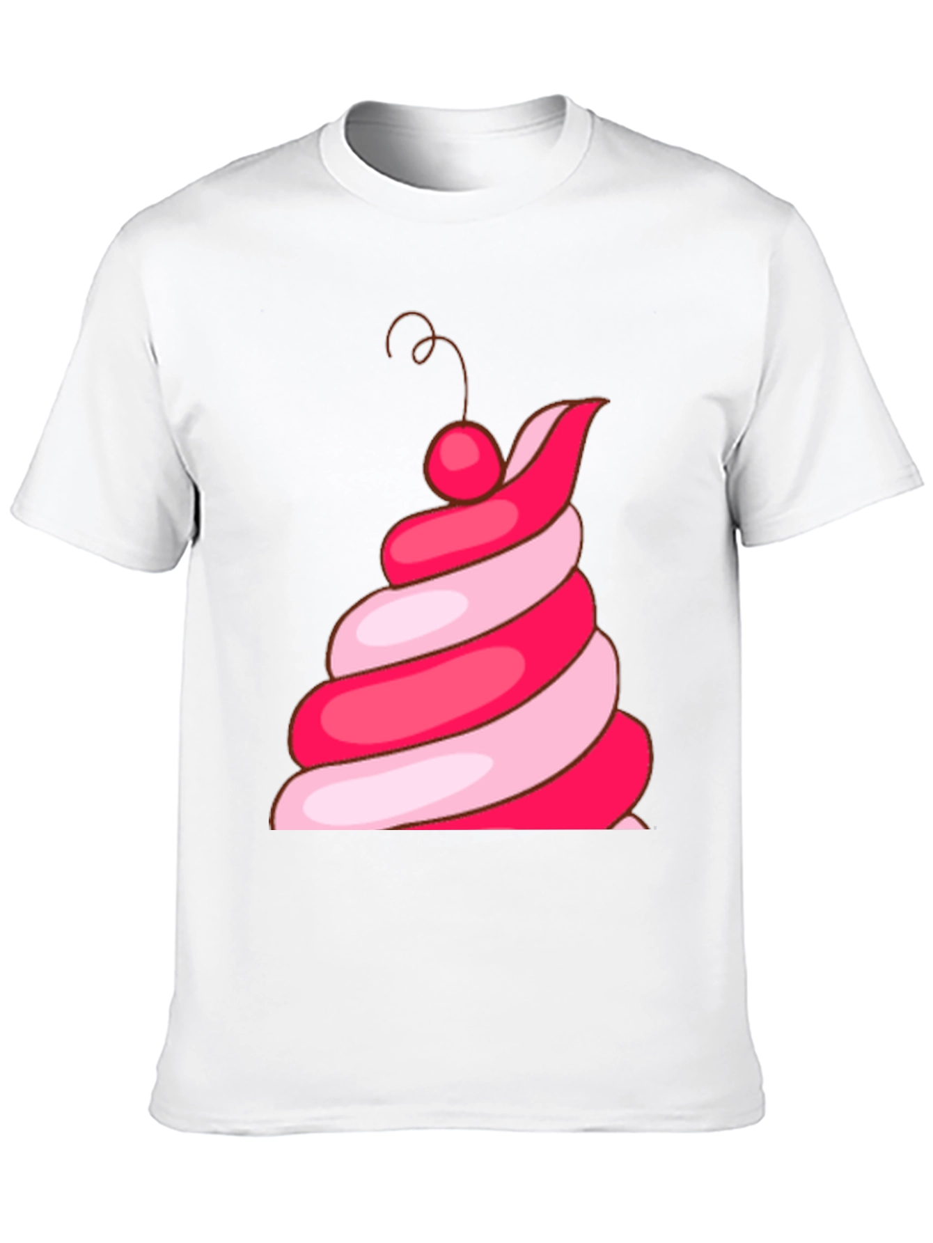 Fun Ice Cream Swirl Graphic Tee - Black