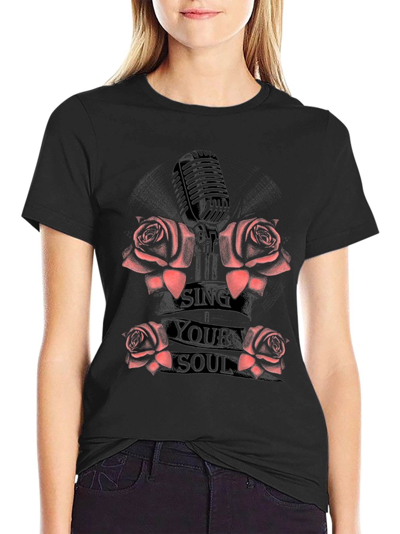 Sing Your Soul Graphic Tee - Black