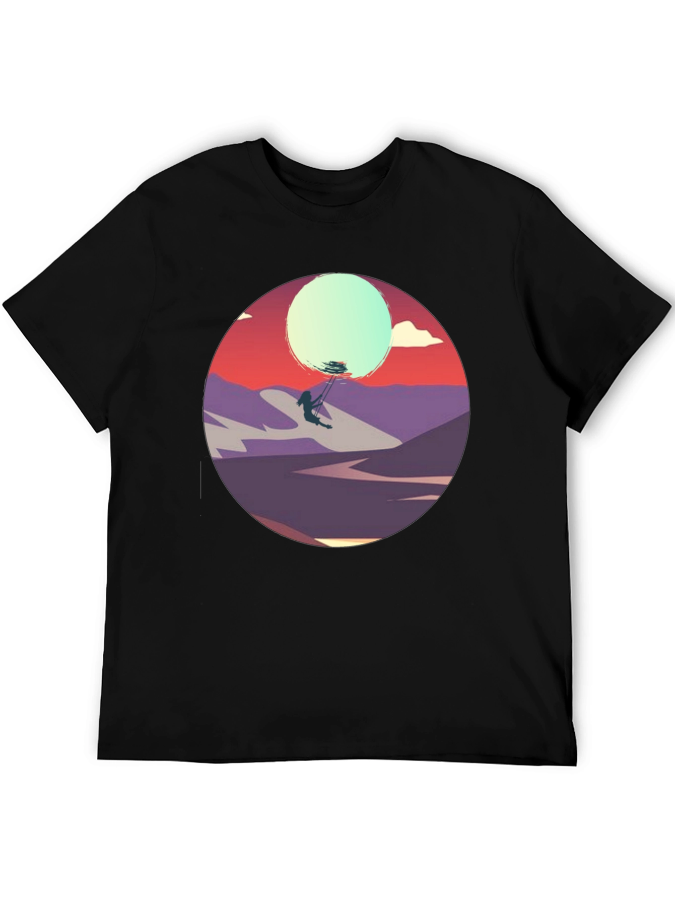 Sunset Silhouette Tee - Artistic Graphic T-Shirt