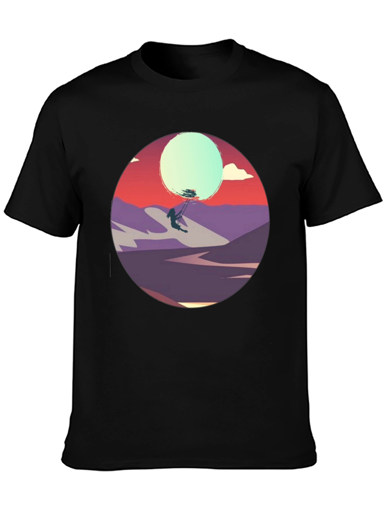 Sunset Silhouette Tee - Artistic Graphic T-Shirt