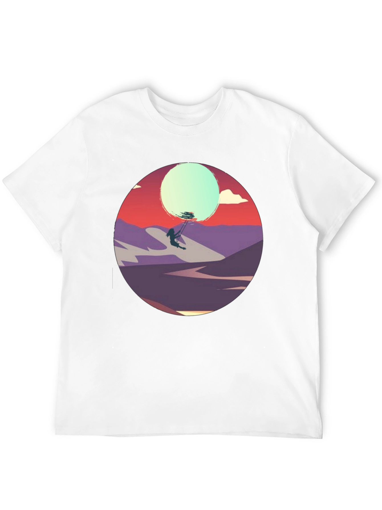Sunset Silhouette Tee - Artistic Graphic T-Shirt