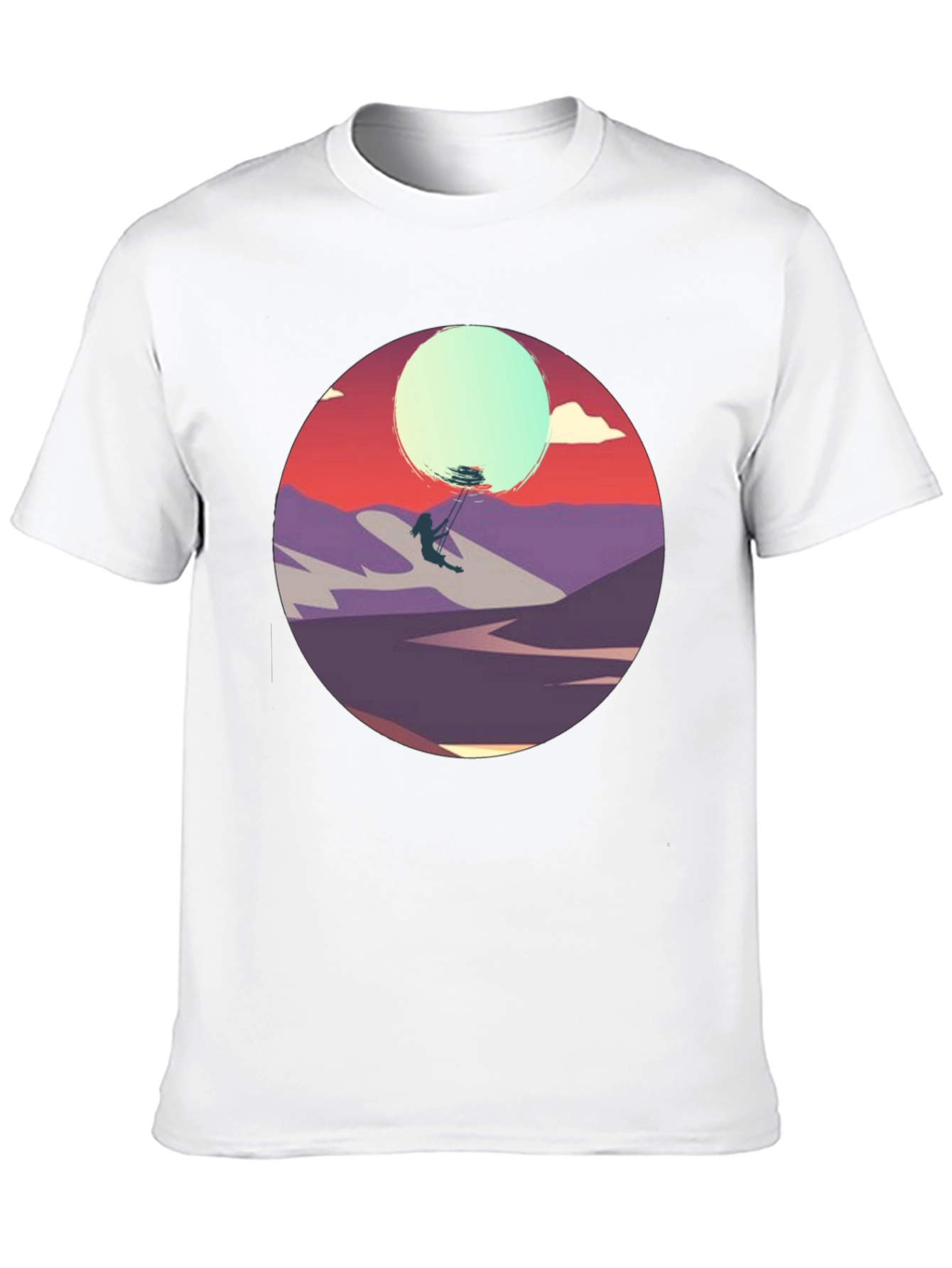 Sunset Silhouette Tee - Artistic Graphic T-Shirt