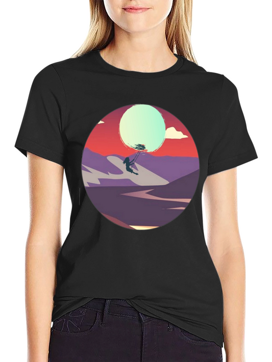Sunset Silhouette Tee - Artistic Graphic T-Shirt