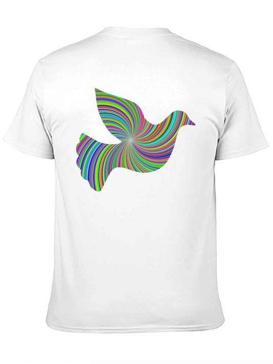 Psychedelic Dove Graphic Tee - Unique Design Soft Cotton