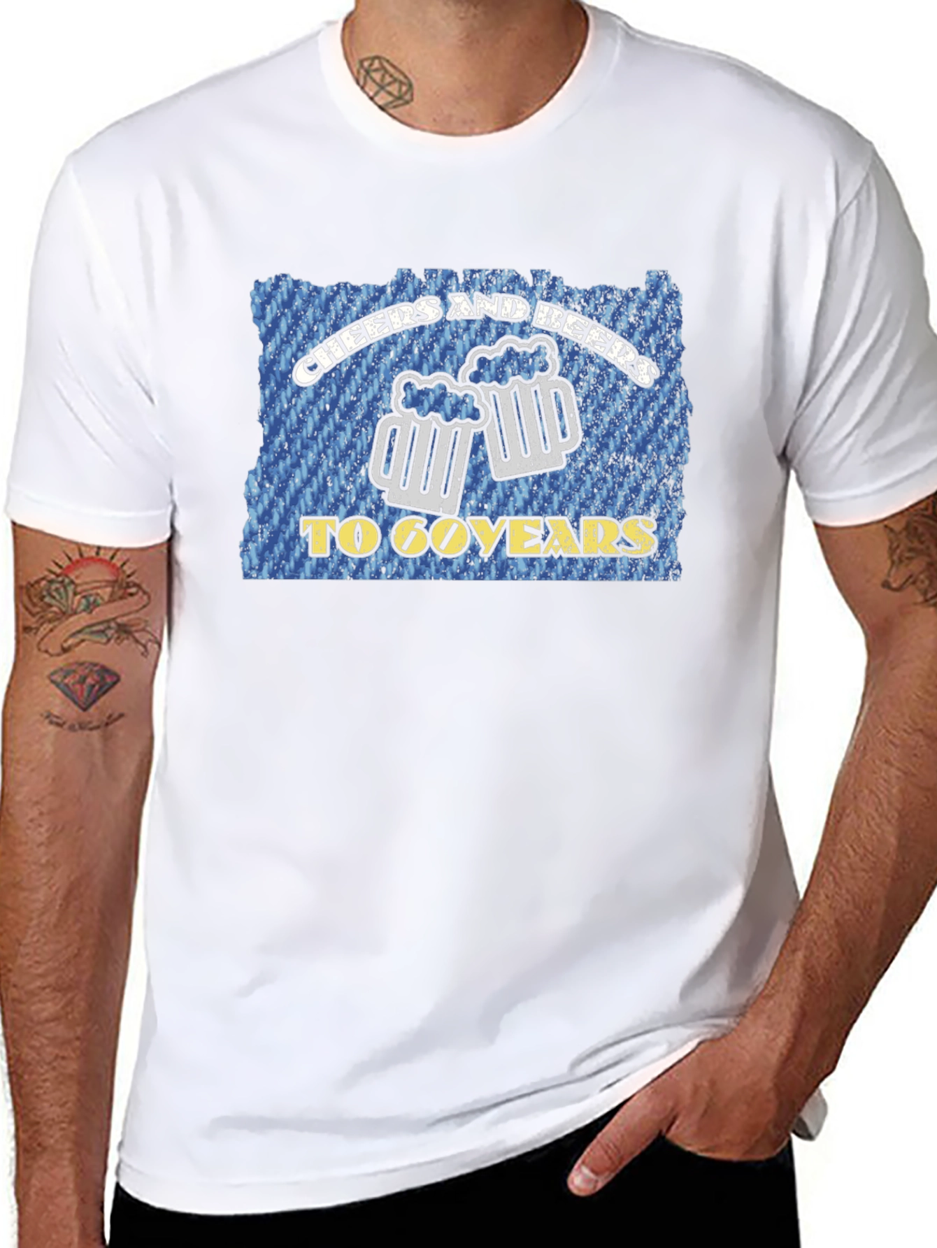 Cheers and Beers to 60 Years Black T-Shirt