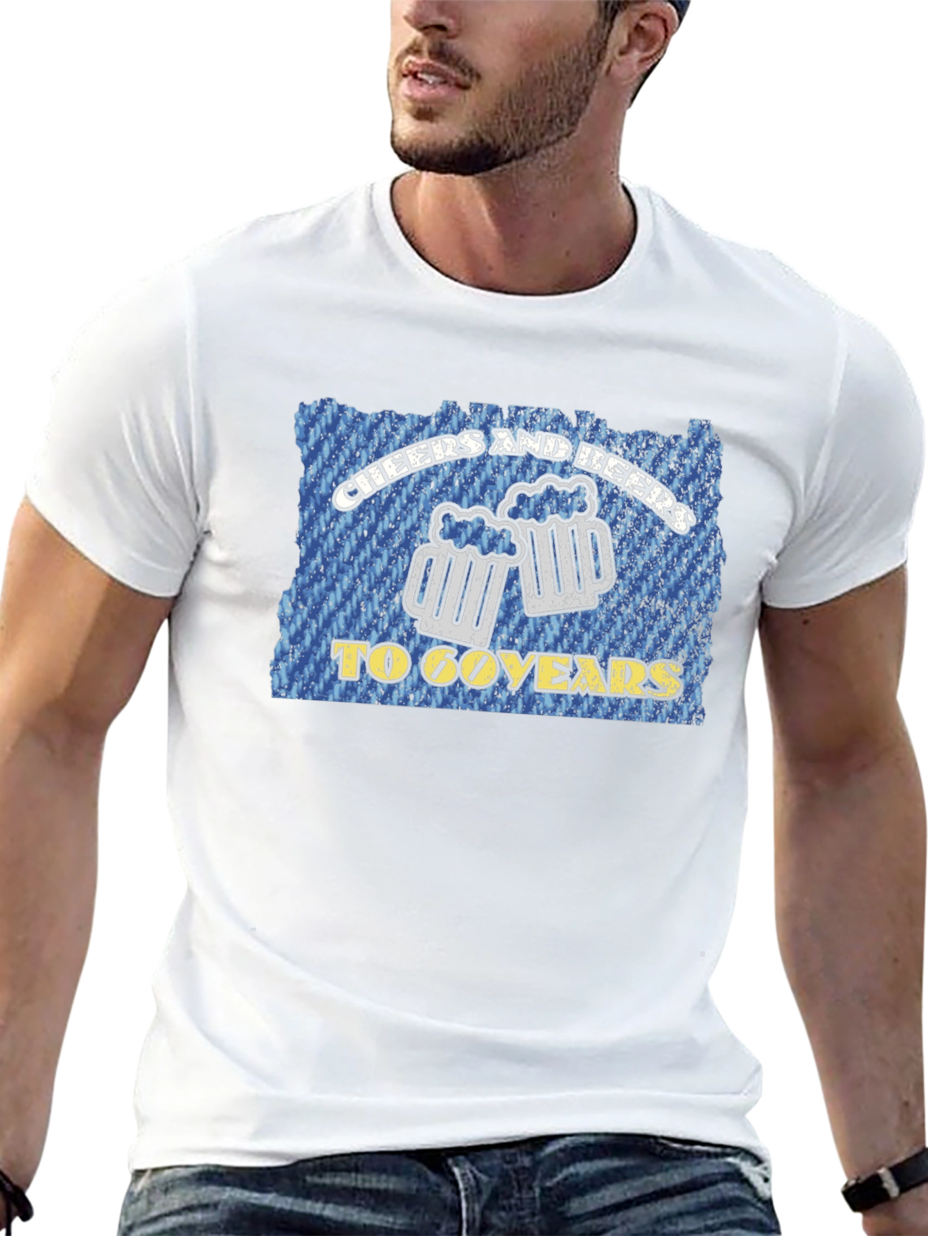 Cheers and Beers to 60 Years Black T-Shirt
