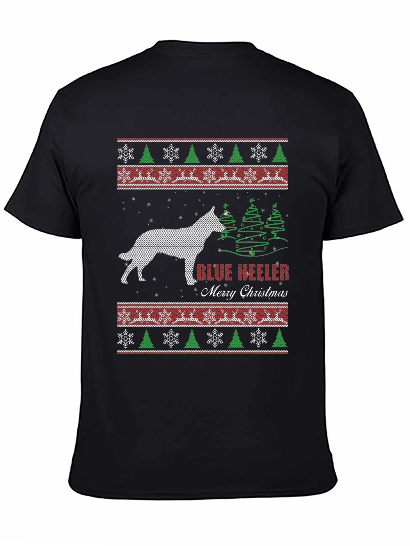 Blue Heeler Merry Christmas Ugly Sweater T-Shirt