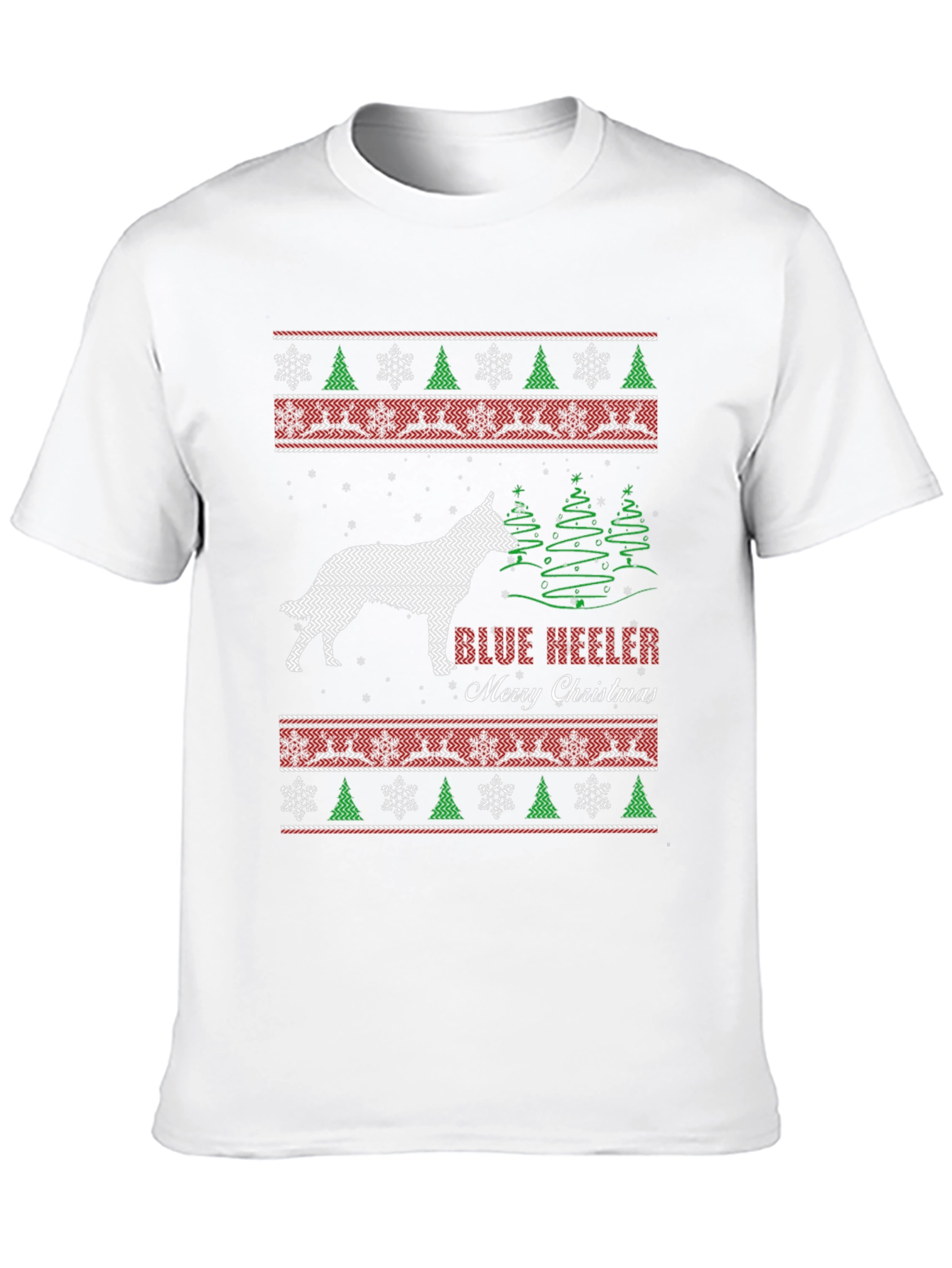 Blue Heeler Merry Christmas Ugly Sweater T-Shirt