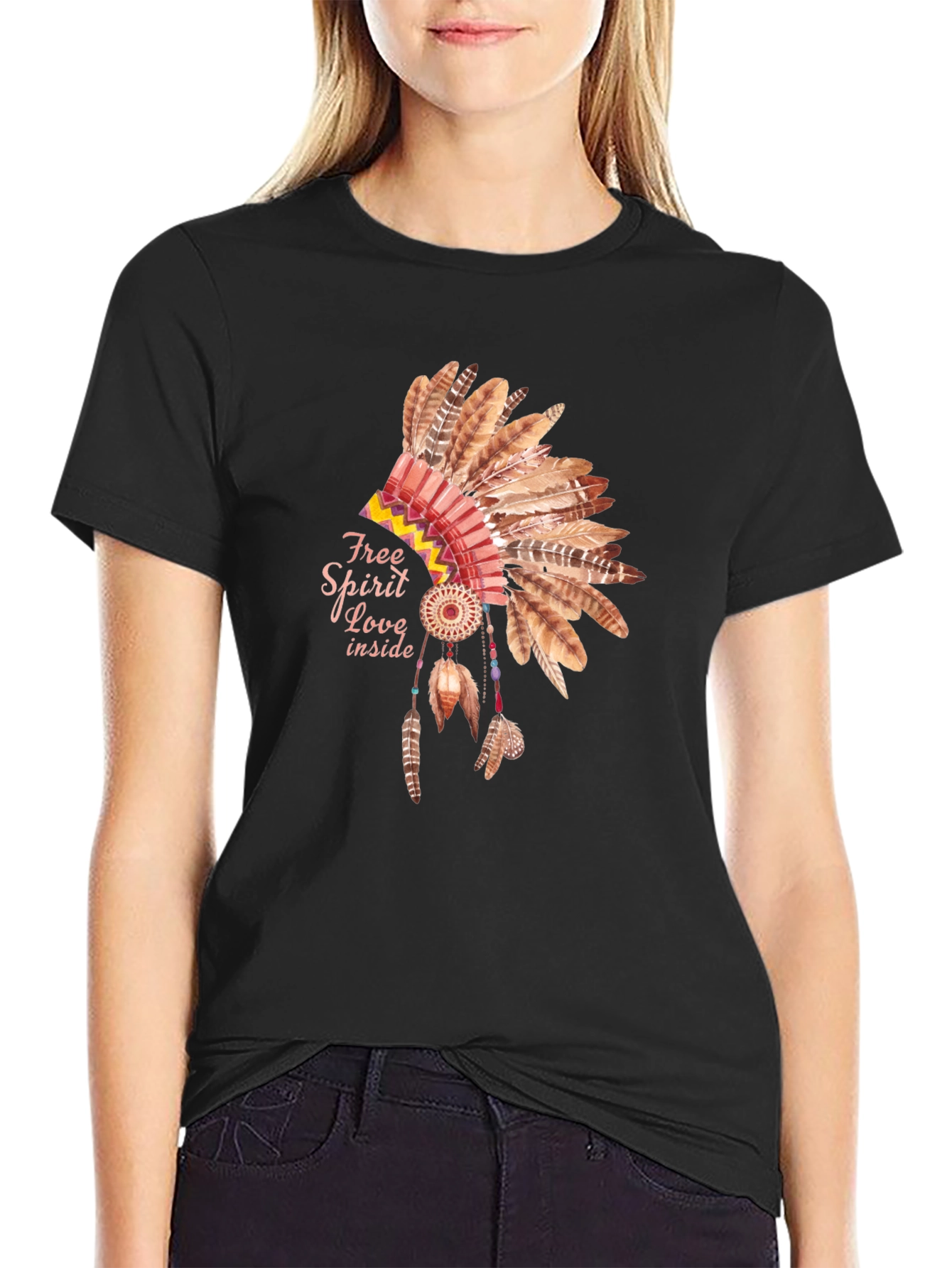 Free Spirit Native Headdress T-Shirt