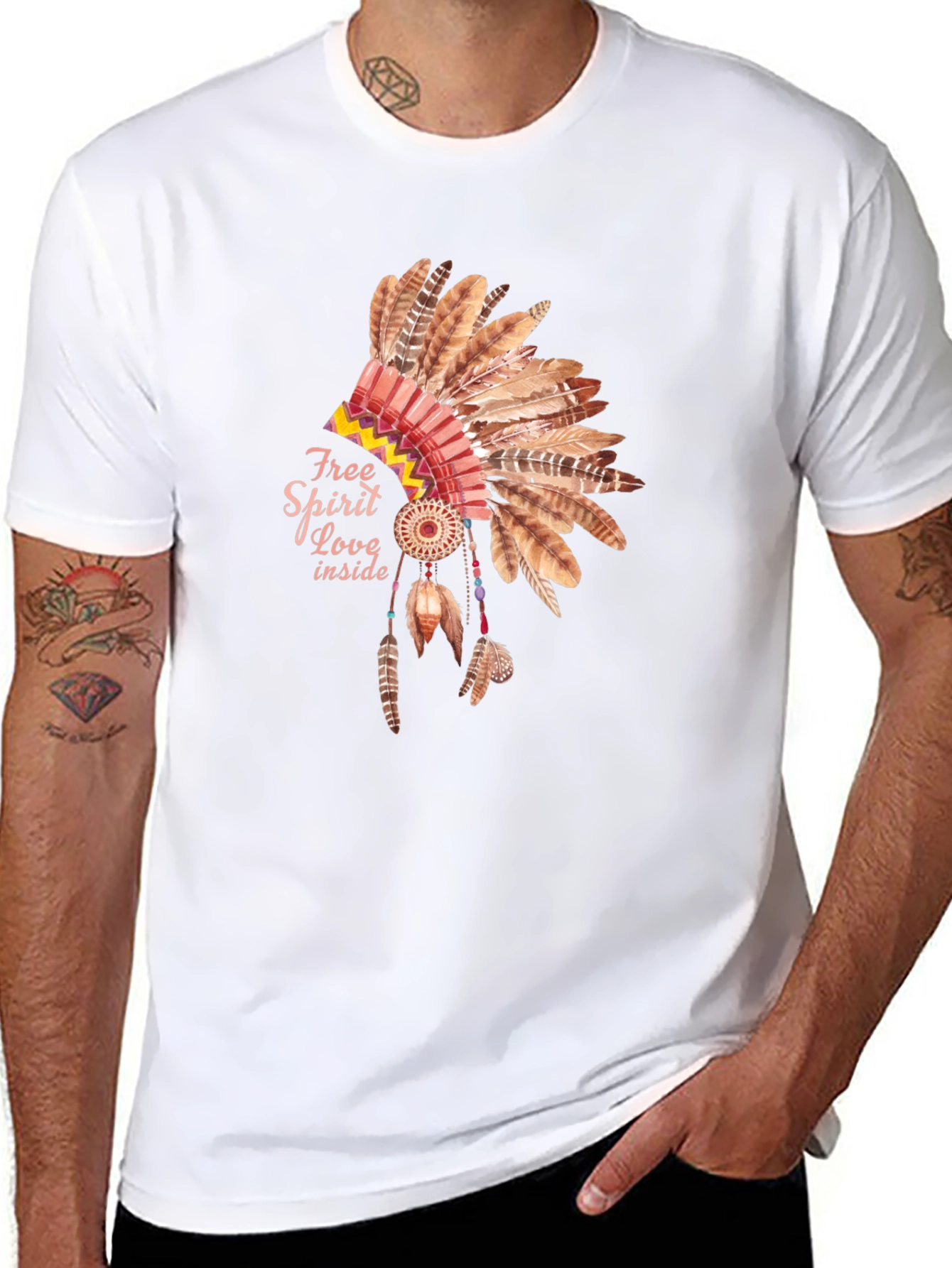 Free Spirit Native Headdress T-Shirt