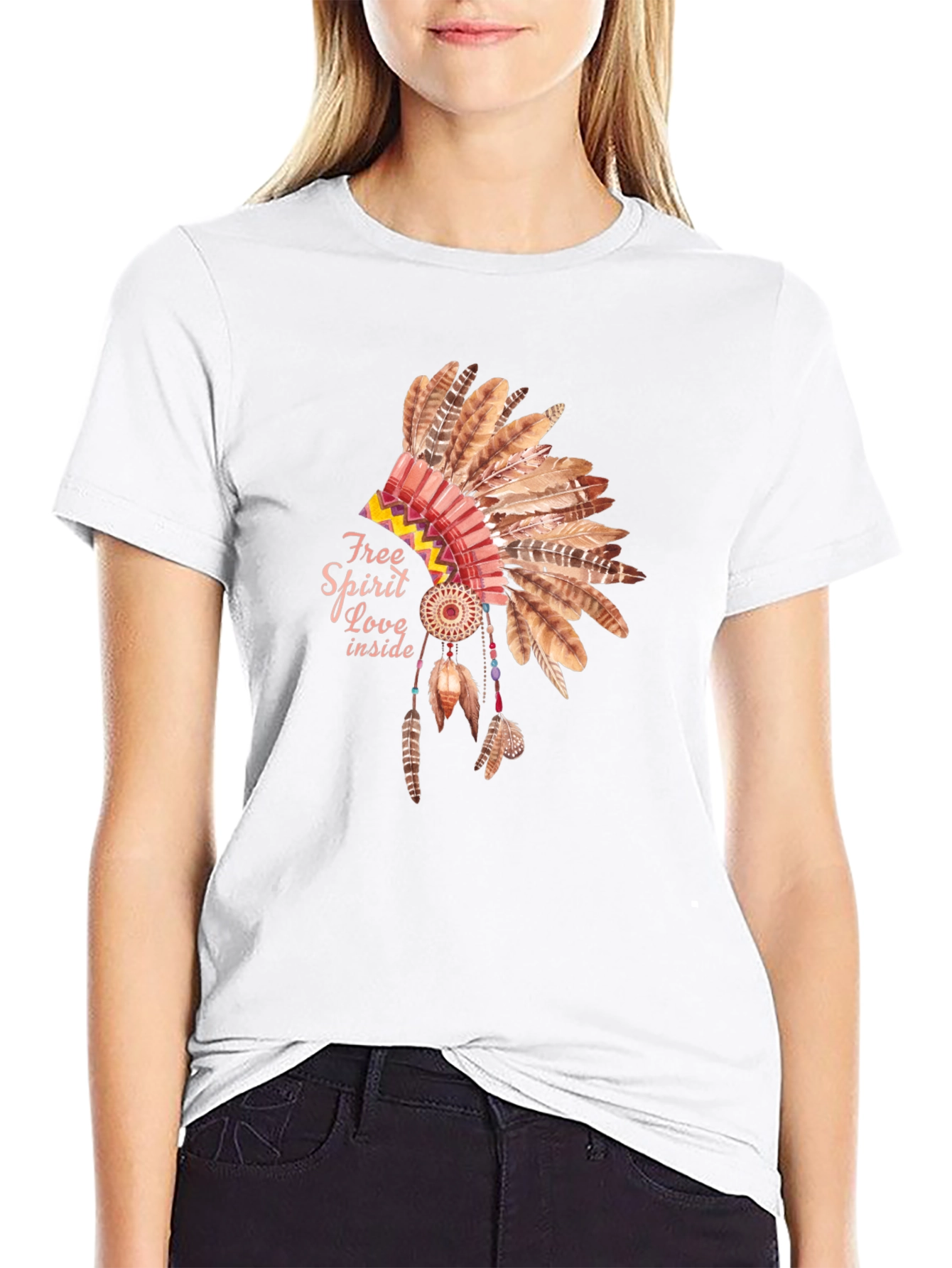 Free Spirit Native Headdress T-Shirt