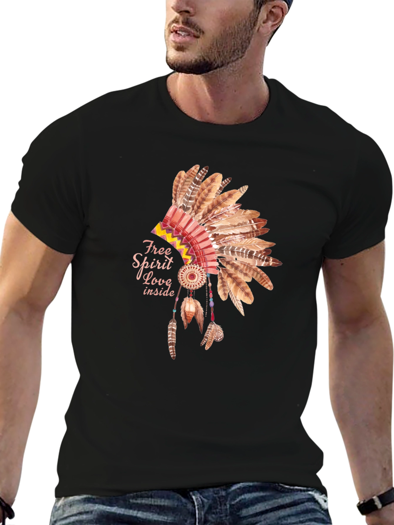 Free Spirit Native Headdress T-Shirt