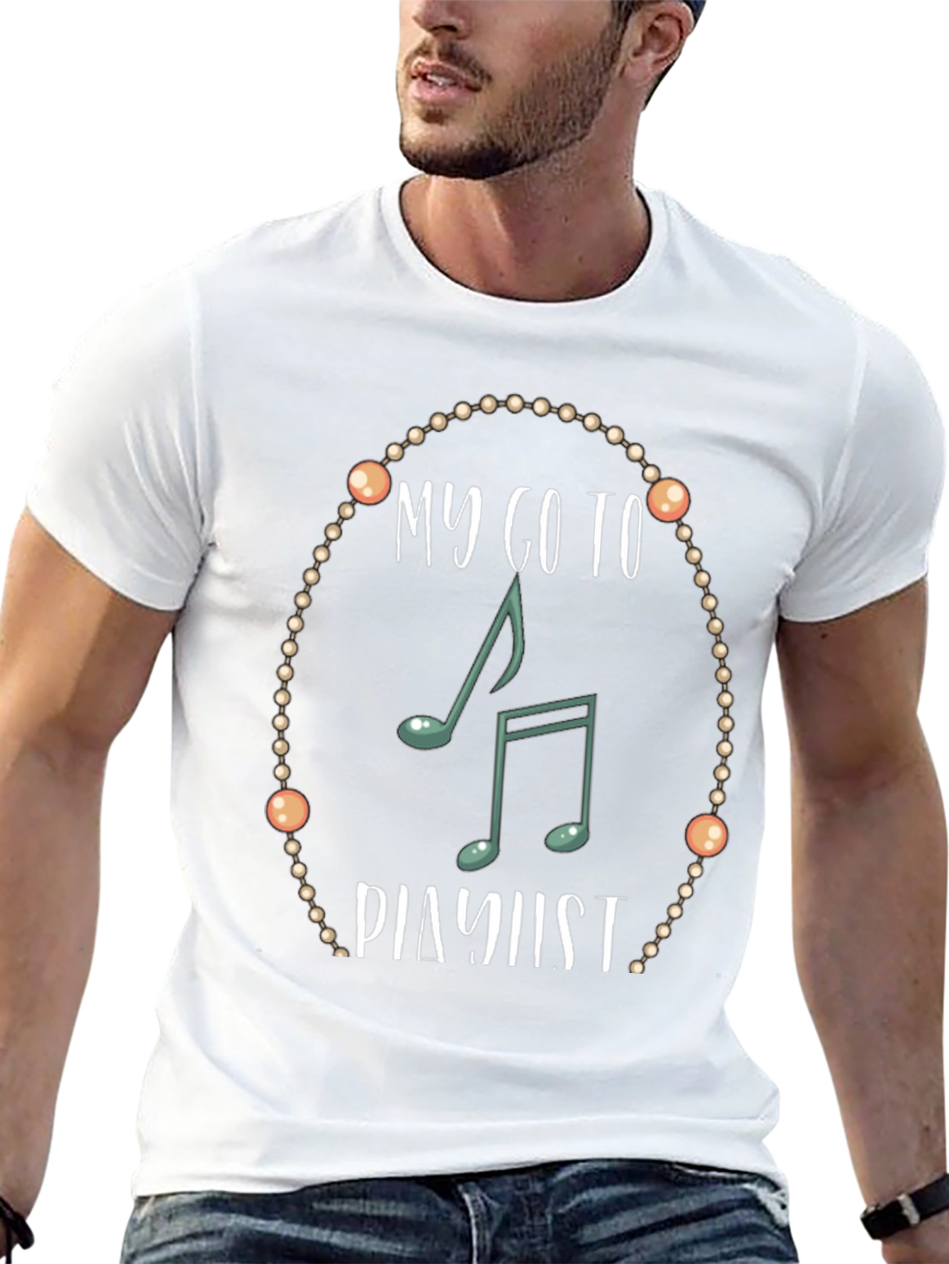 My Go To Playlist Music Notes T-Shirt
