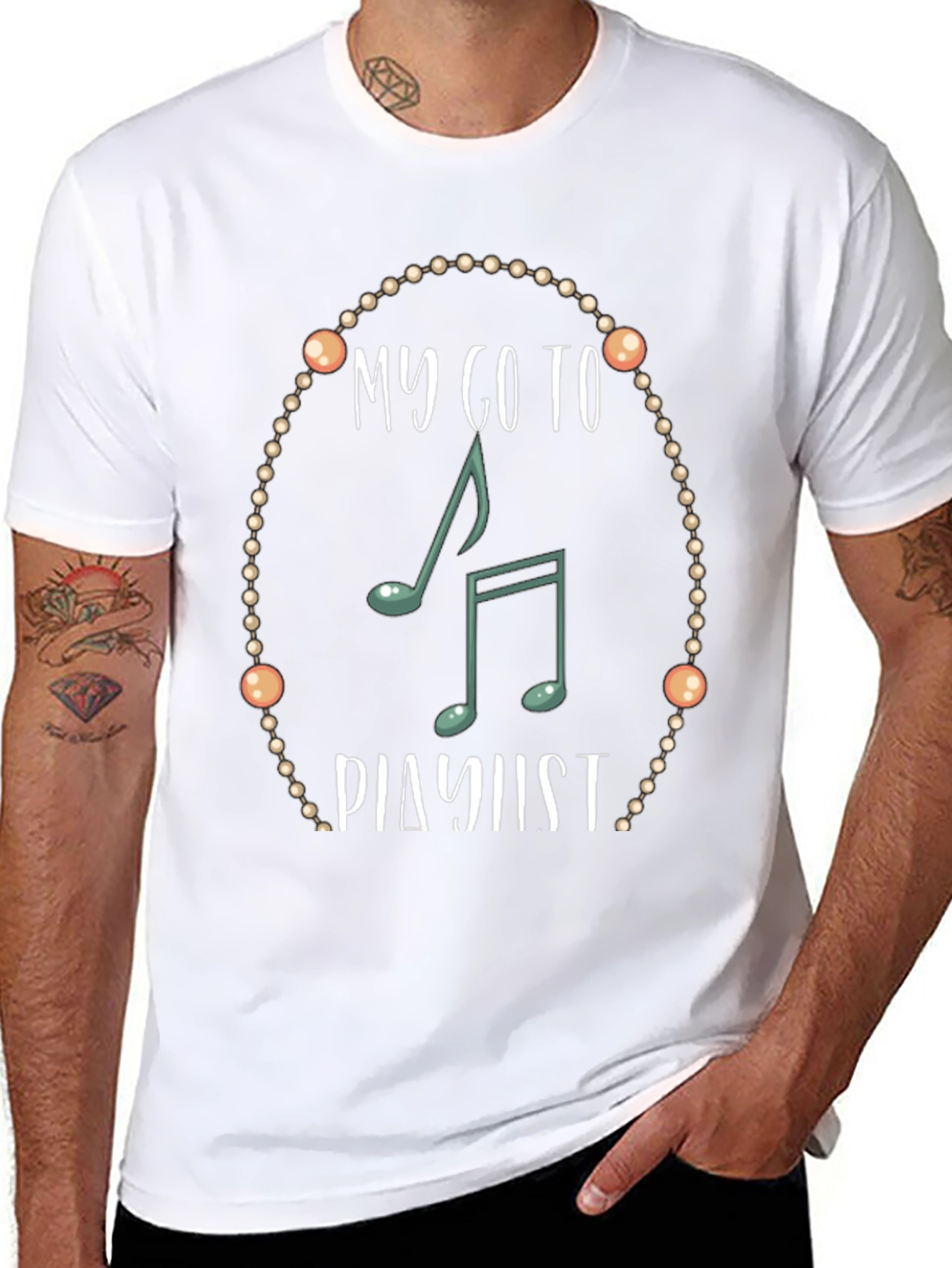 My Go To Playlist Music Notes T-Shirt
