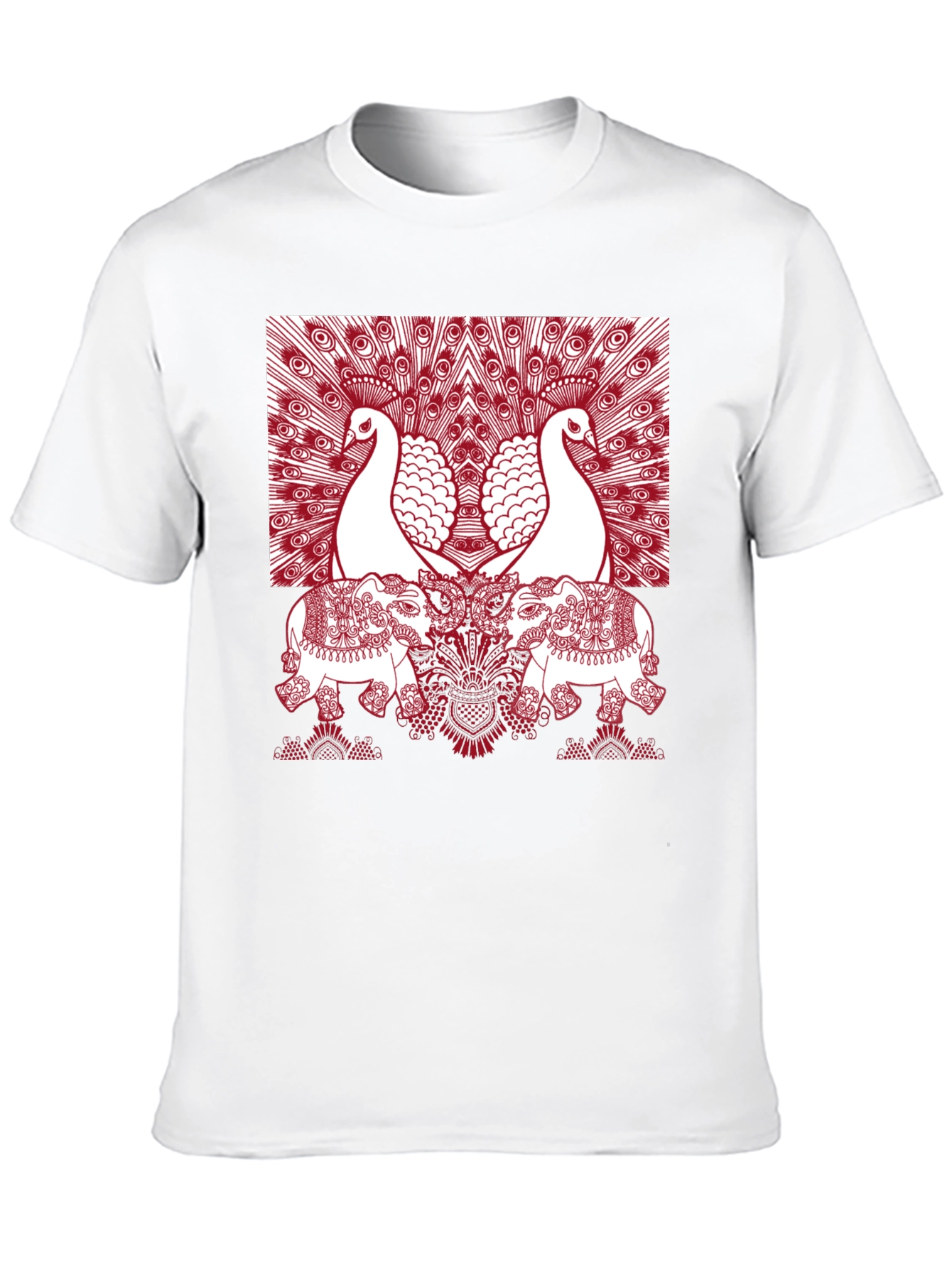 Peacock Elephant Graphic Tee