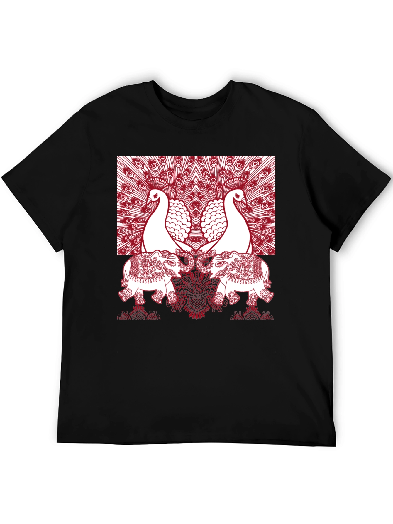 Peacock Elephant Graphic Tee