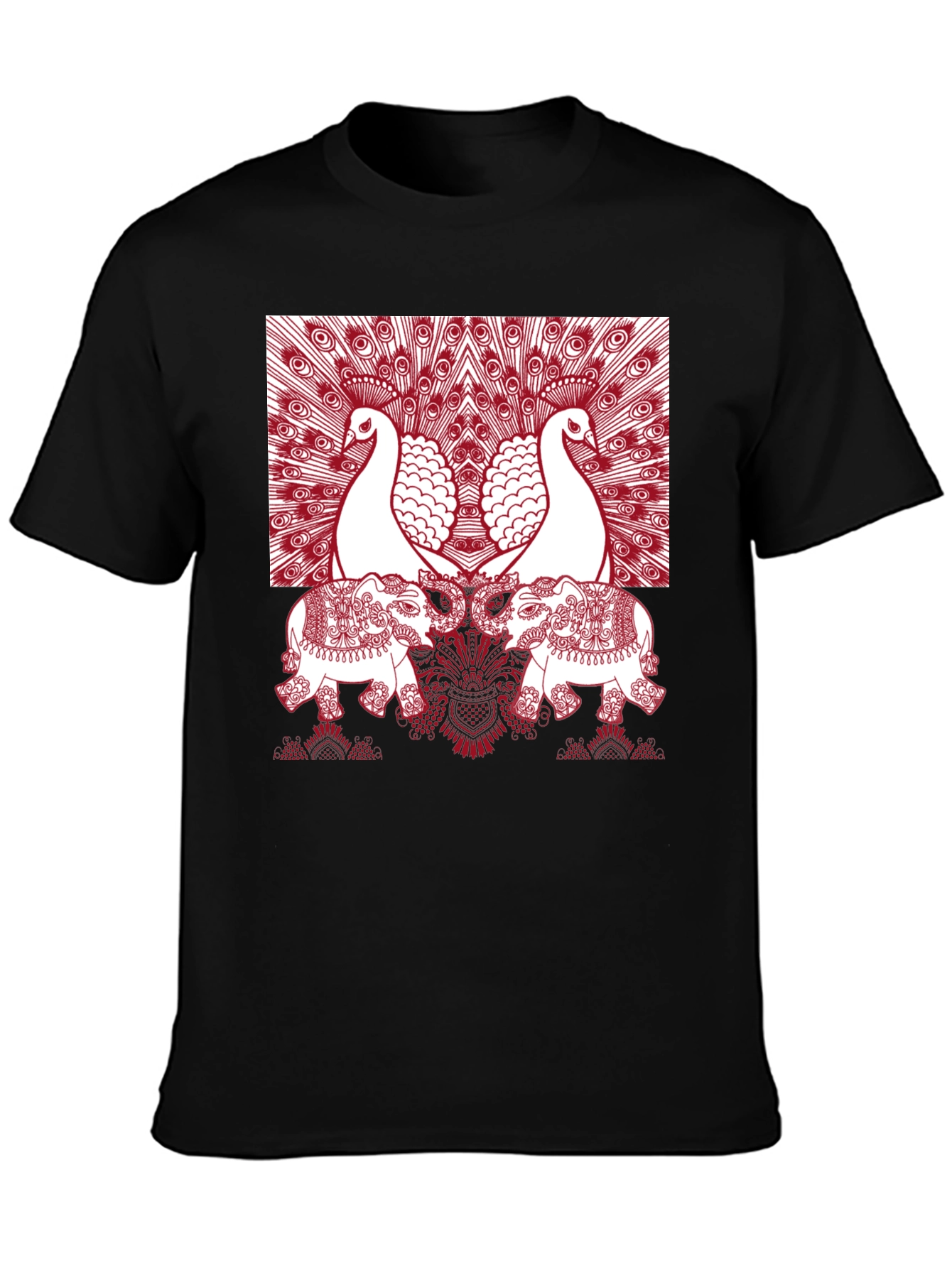 Peacock Elephant Graphic Tee