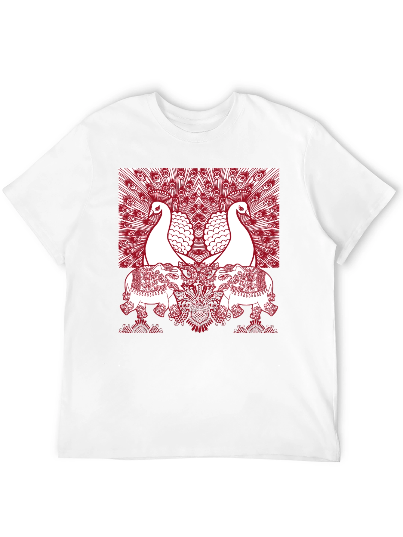 Peacock Elephant Graphic Tee