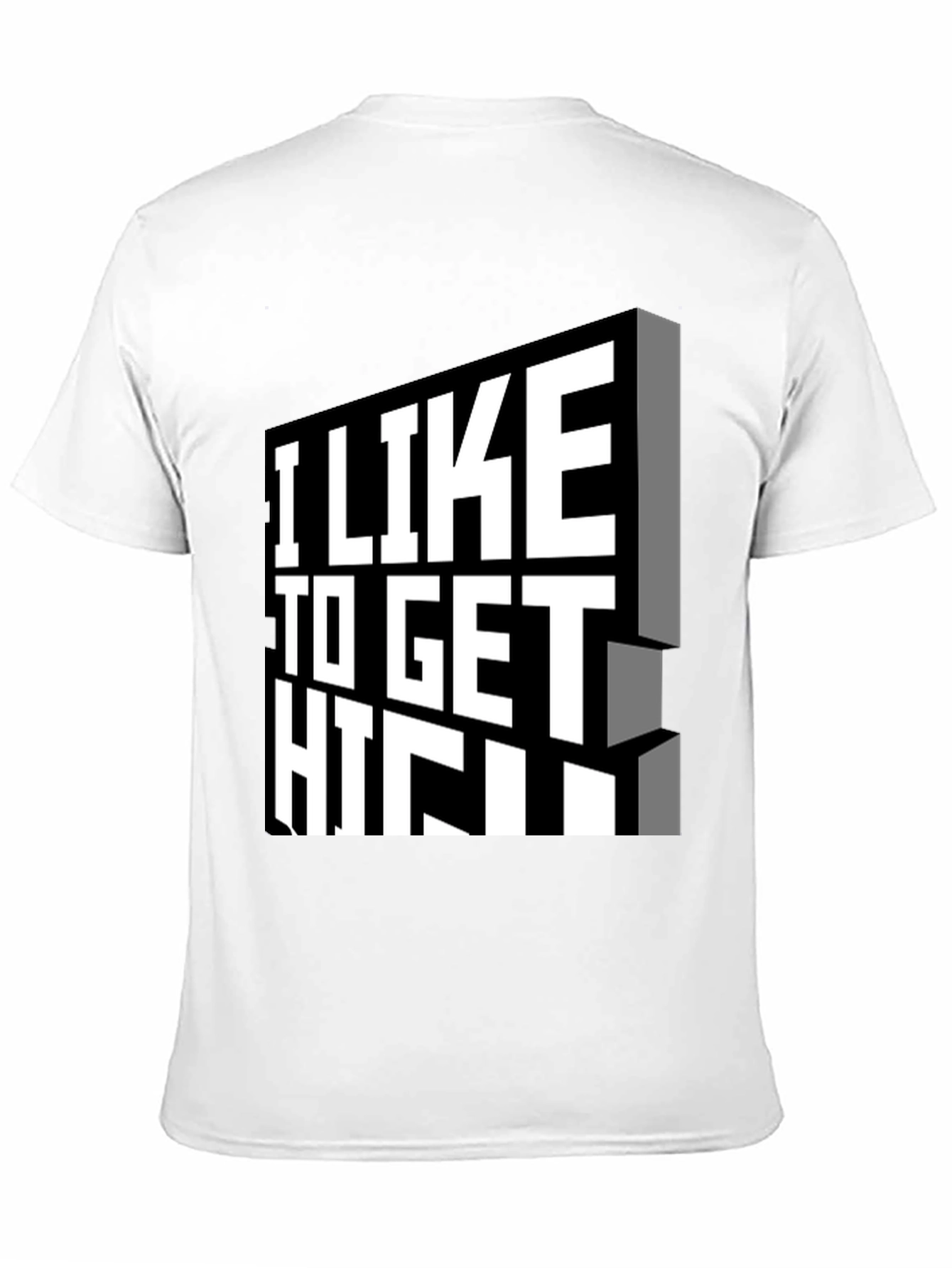 I Like to Get High Black Graphic Tee Shirt