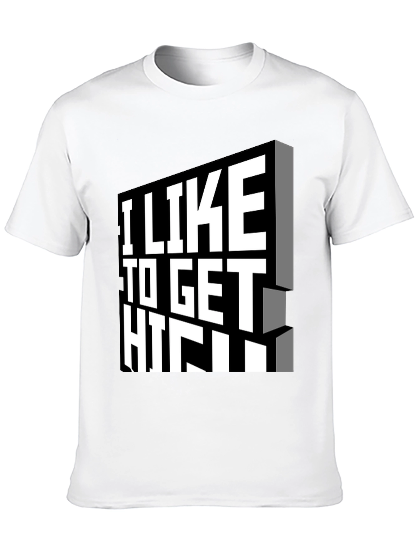 I Like to Get High Black Graphic Tee Shirt
