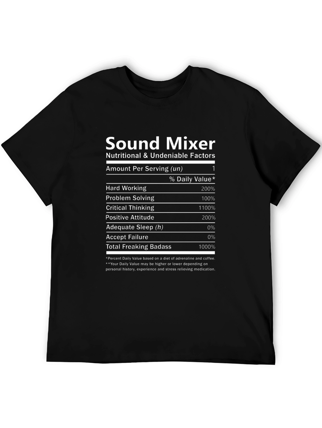 Sound Mixer Nutritional T-Shirt