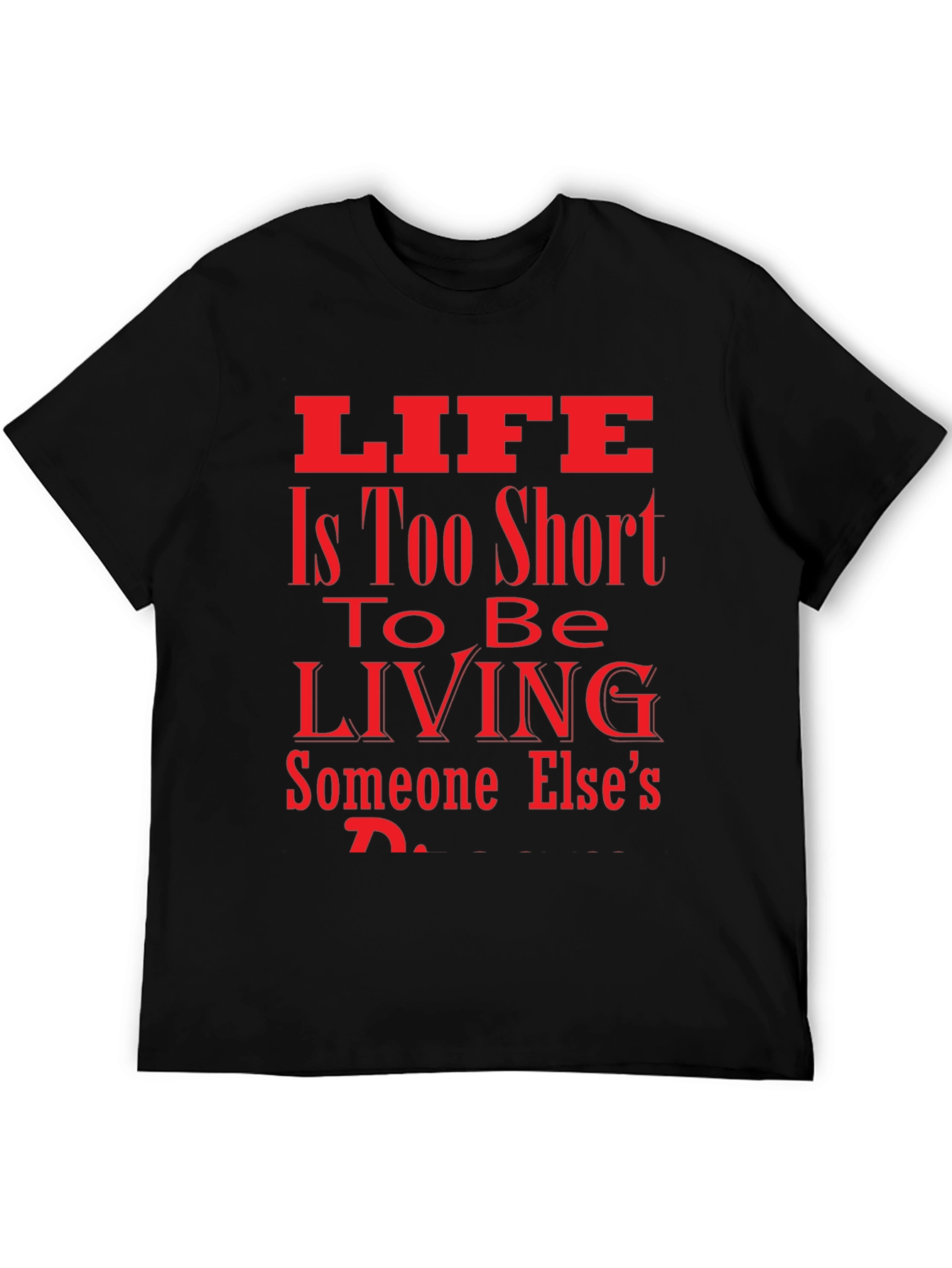 Lifes Too Short Black Graphic Tee