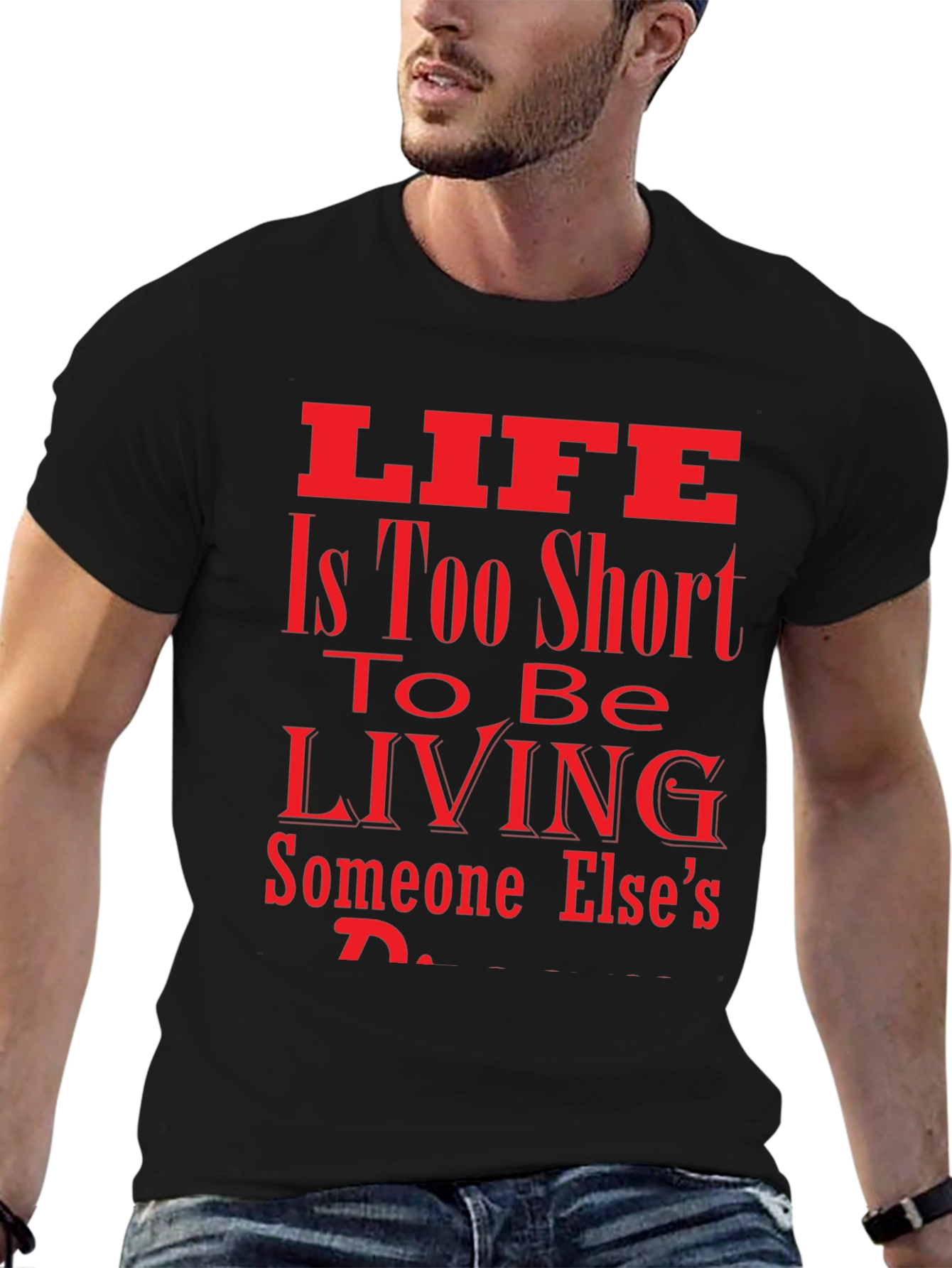 Lifes Too Short Black Graphic Tee